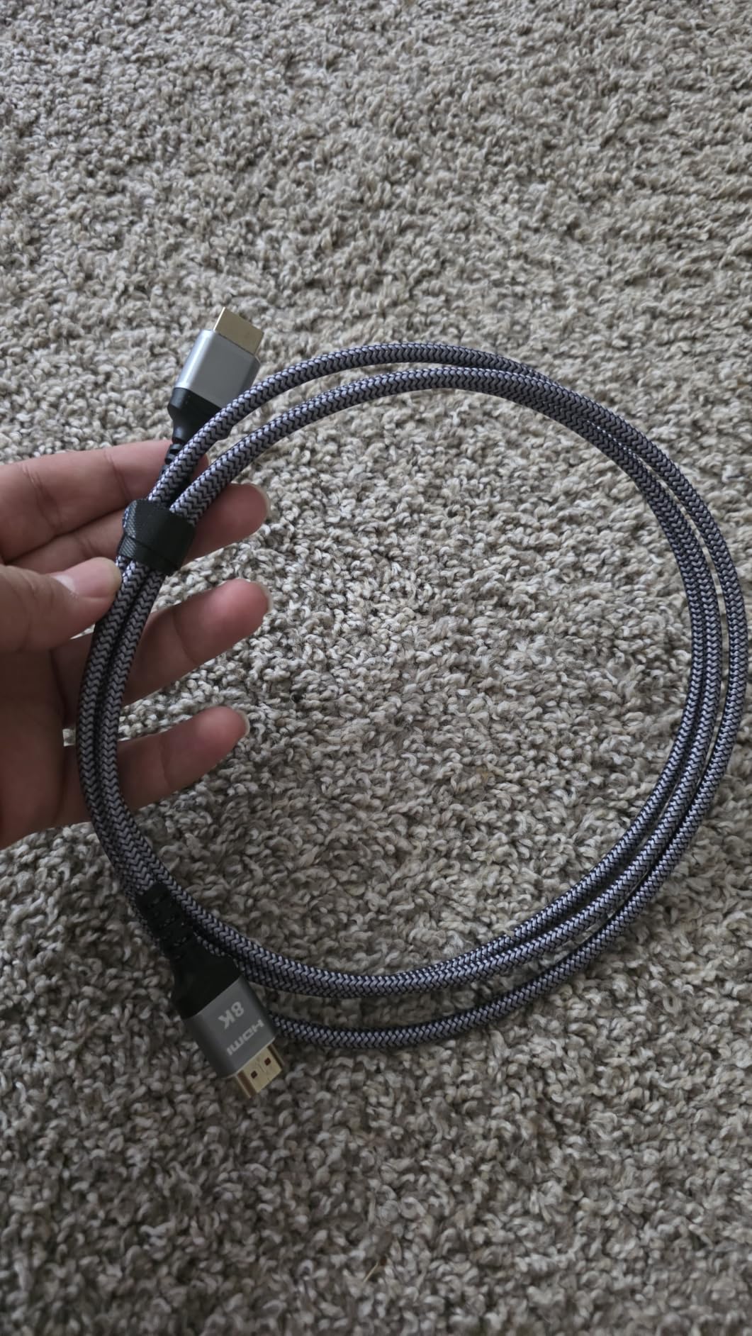 Highwings Long 8K HDMI Cable 25FT 48Gbps, 2.1 High Speed Gaming Cord | 4K@120Hz 8K@60Hz RTX 3090 eARC 3D, Heavy Duty, Braided, Compatible for PS5, UHD TV and Blu-ray Player customer photo 2