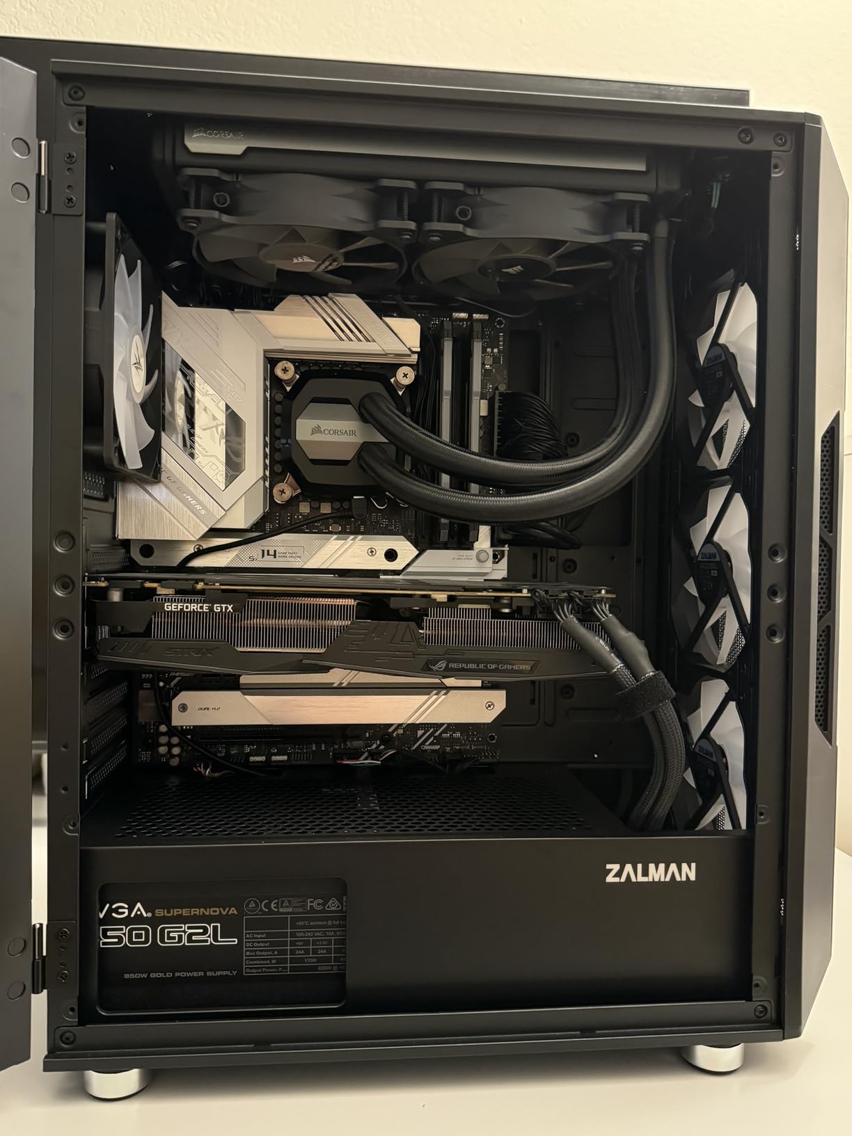 Zalman i3 Neo ATX Mid-Tower RGB Gaming PC Desktop Computer Case - White customer photo 2