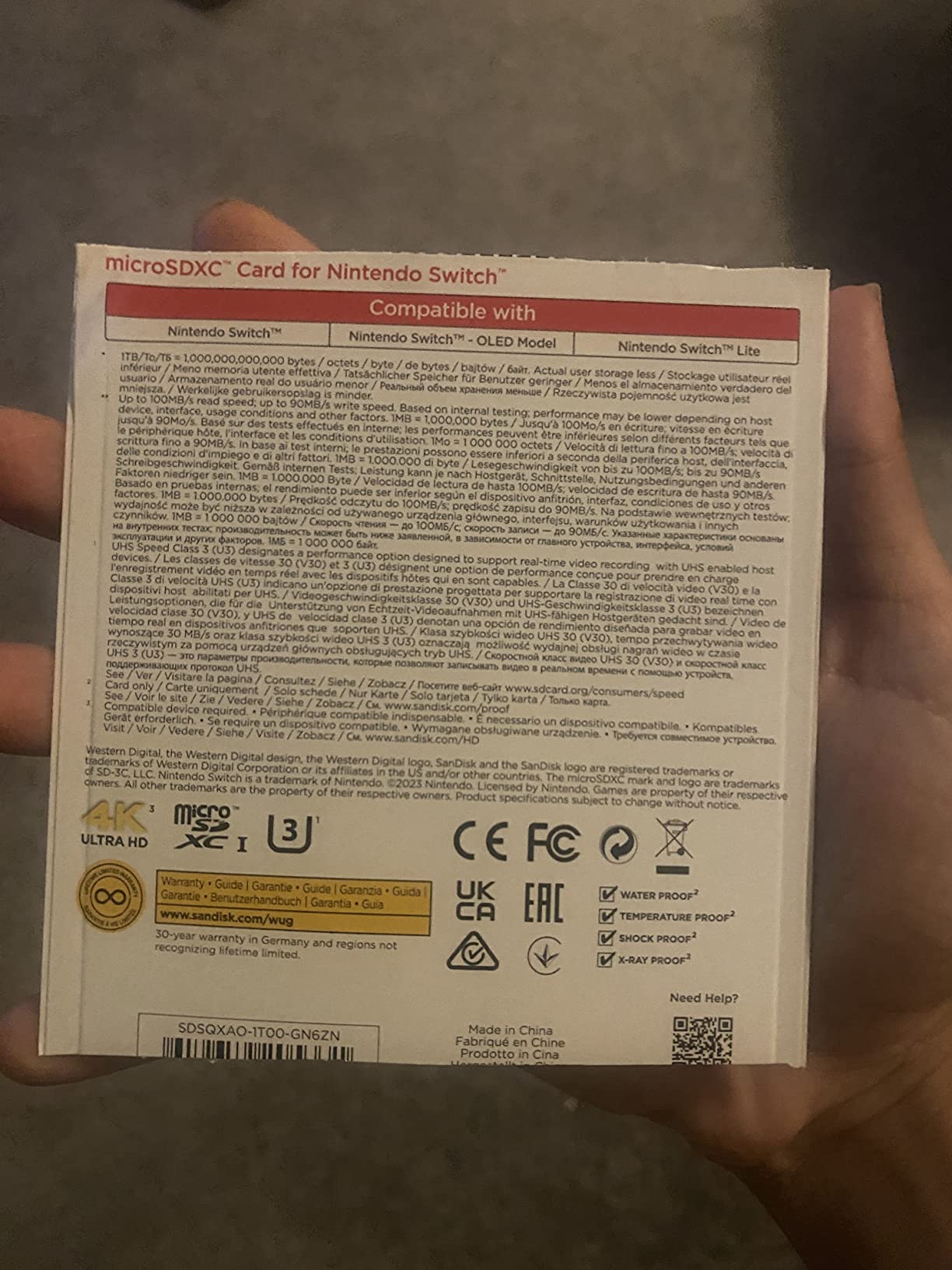 SanDisk 1TB microSDXC-Card Licensed for Nintendo-Switch - SDSQXAO-1T00-GN6ZN customer photo 1