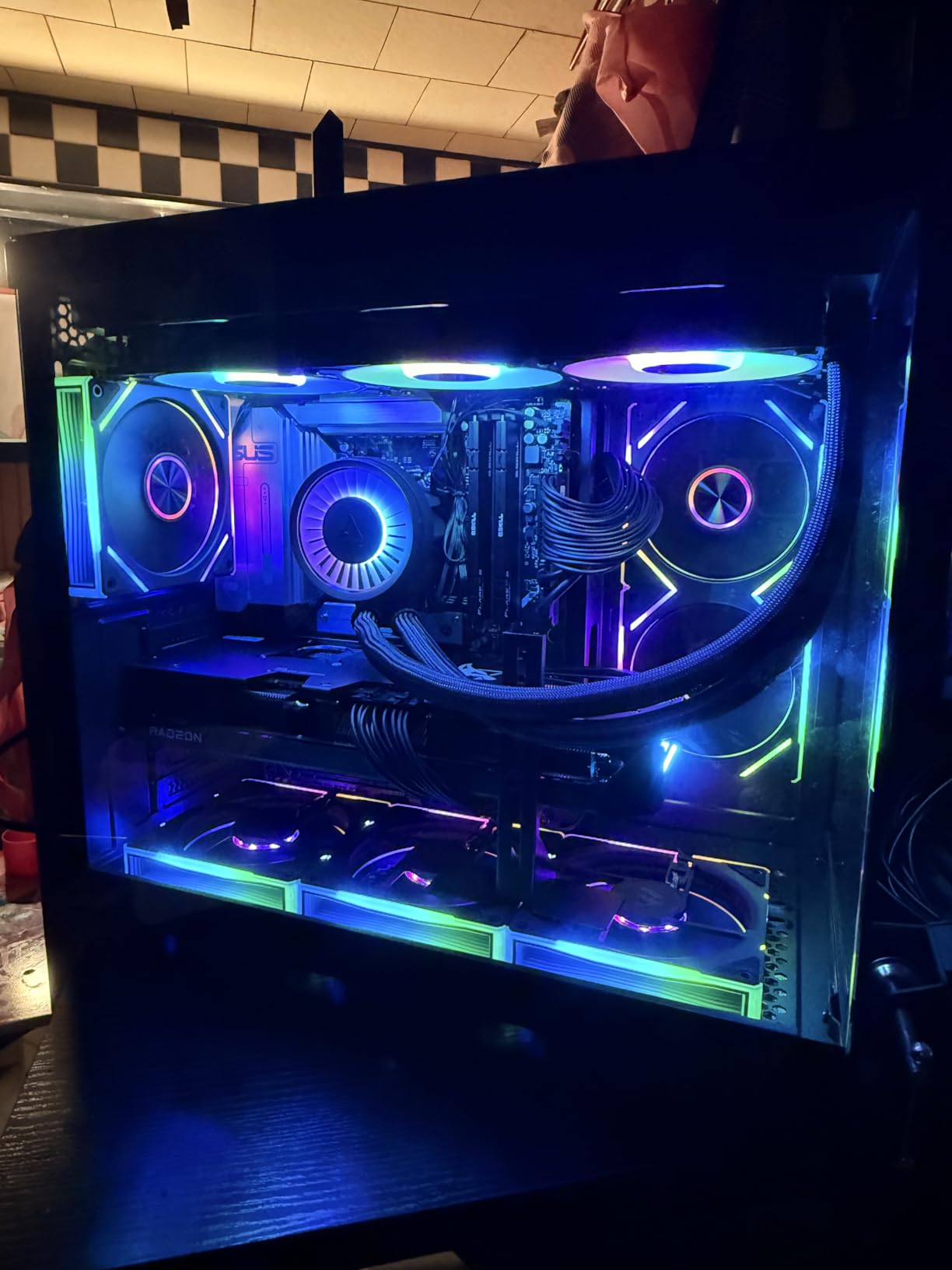 GPU Support Bracket, Graphics Card Support, GPU Brace, Video Card Holder Bracket with Bottom Adhesive, GPU Stand, Adjustable Anti Sag GPU Stand 35-120mm, Support GPU 4090 Thickness Support up to 75mm customer photo 1