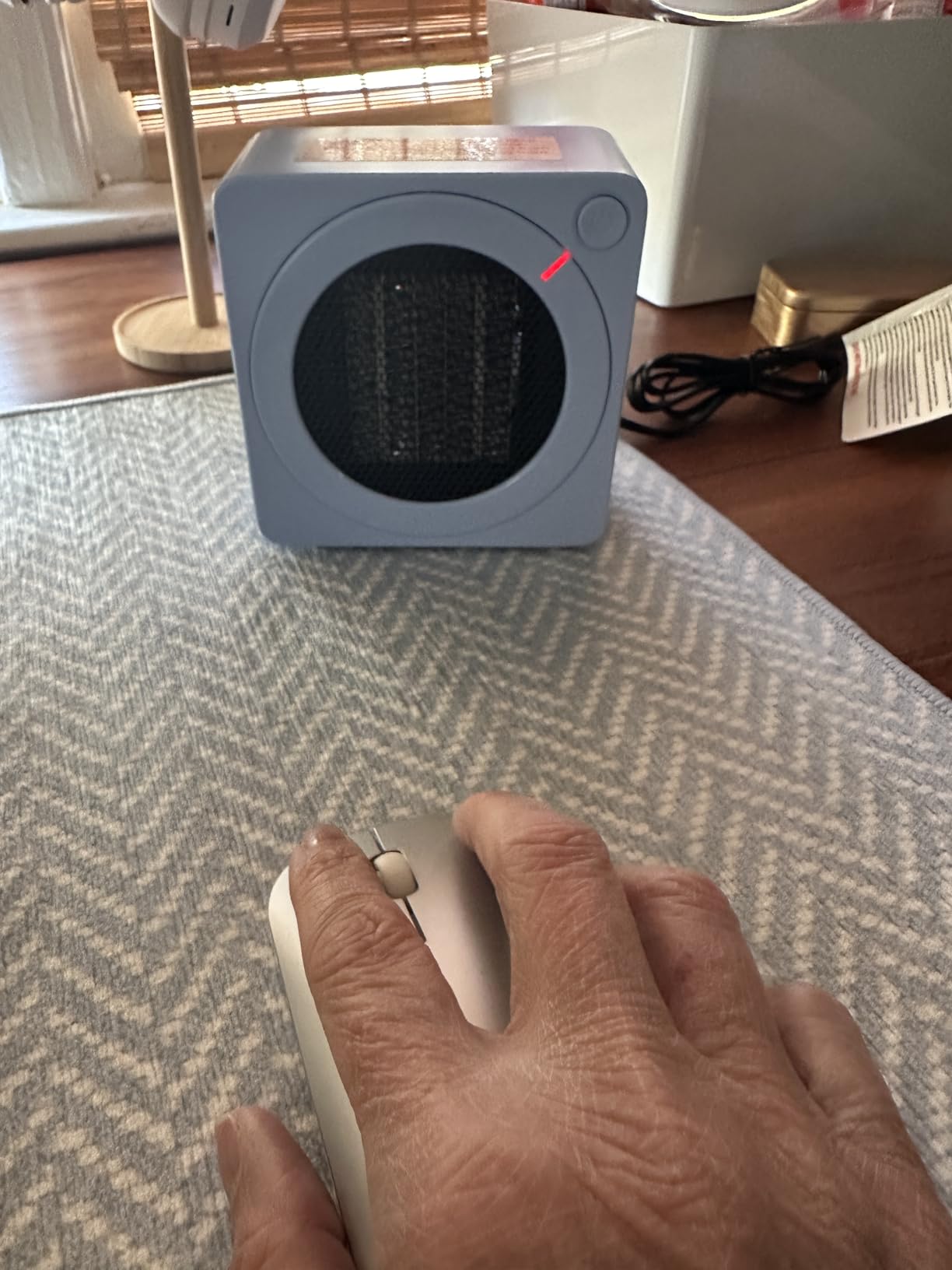 Gaiatop Mini Space Heater, 500W Fast Heating Portable Desk Electric Heater | Lightweight PTC Ceramic, 2 Seconds Heater, Overheating, 45° Tip-Over Protection, Indicator Light, Quiet for Office Home Black customer photo 1