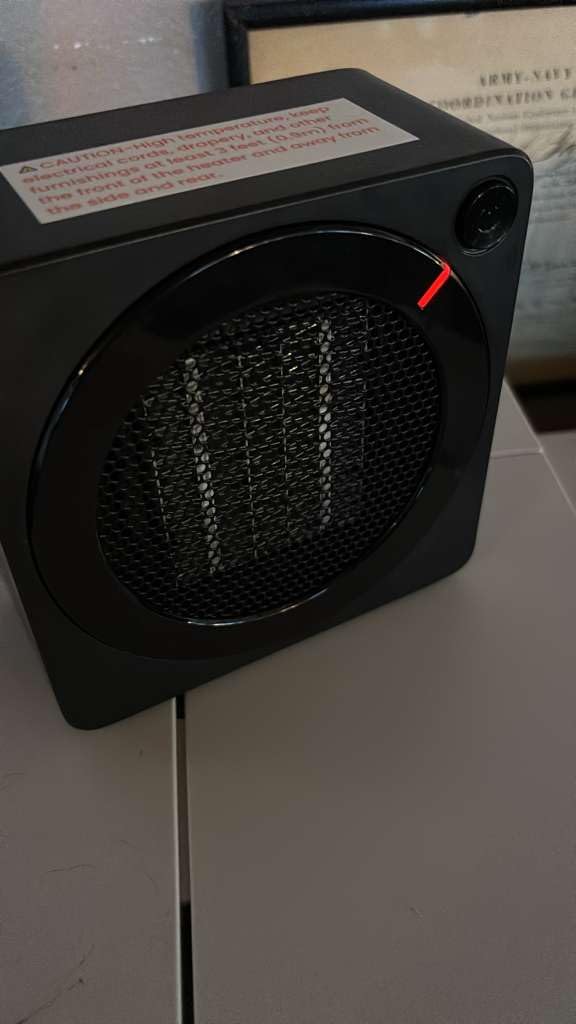 Gaiatop Mini Space Heater, 500W Fast Heating Portable Desk Electric Heater | Lightweight PTC Ceramic, 2 Seconds Heater, Overheating, 45° Tip-Over Protection, Indicator Light, Quiet for Office Home Black customer photo 2
