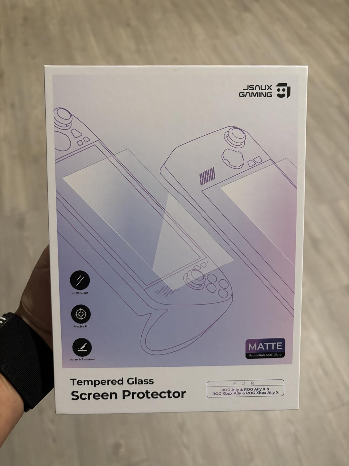 JSAUX Anti-Glare Screen Protector for ROG Xbox Ally/ROG Xbox Ally X (2025) / ROG Ally 2-Pack, Matte 9H Hardness Tempered Glass with Guide Frame, 7