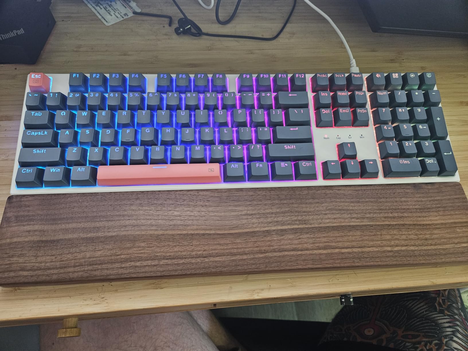 Redragon K668 RGB Gaming Keyboard, 108 Keys Wired Mechanical Keyboard w/Extra 4 Hotkeys, Sound Absorbing Foams, Upgraded Hot-swappable Socket, Mixed Color Keycaps x 2 Sets, Red Switch customer photo 2