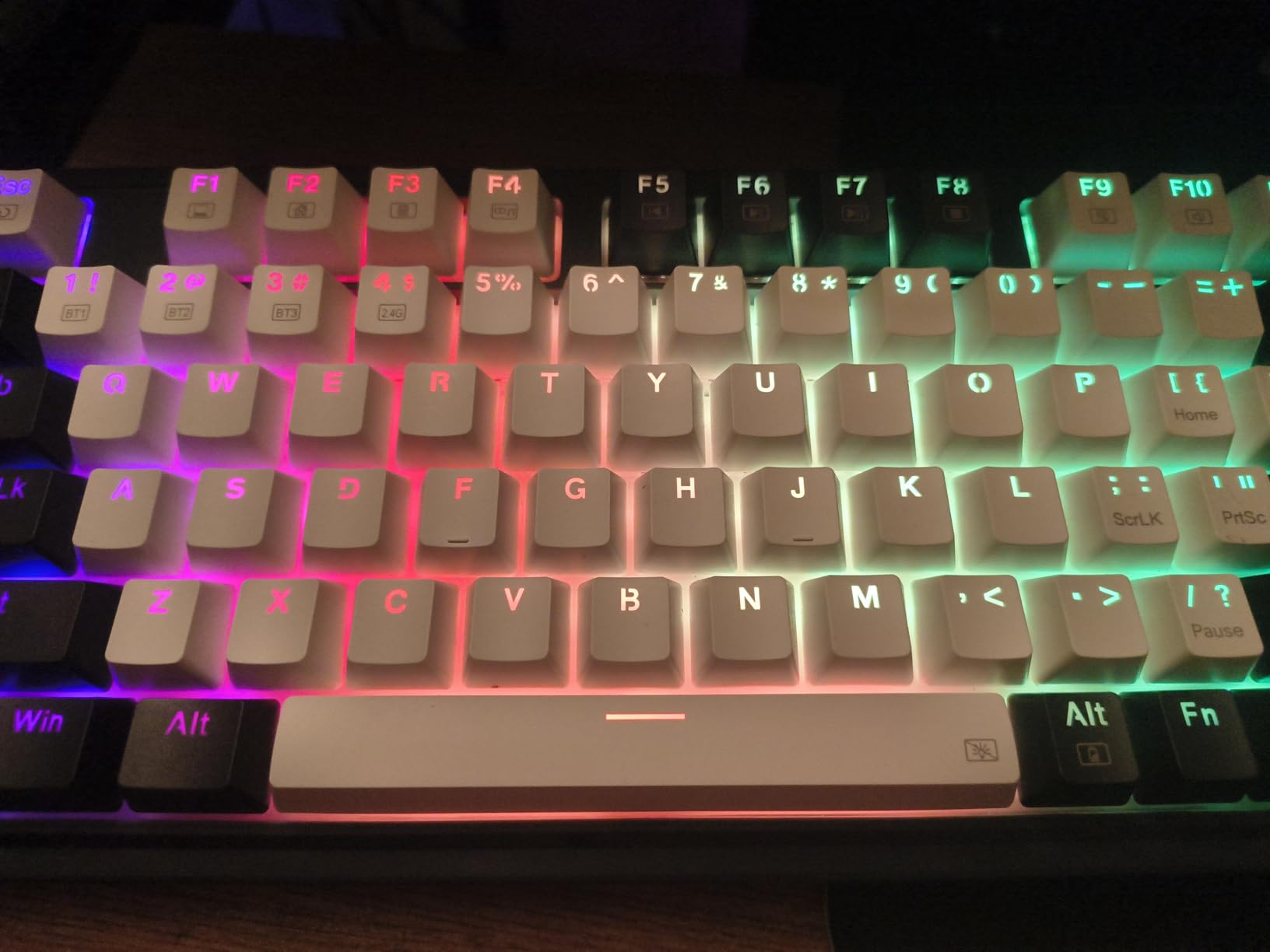 Redragon K673 PRO Wireless 81-Key RGB Gasket Gaming Keyboard, Scroll Knob | Multi-Function Control Wheel, 0-Delay Tri-Mode, Cushioned 5-Layer Noise Dampening for Creamy Thocky Sound, Compact 80% Size customer photo 2
