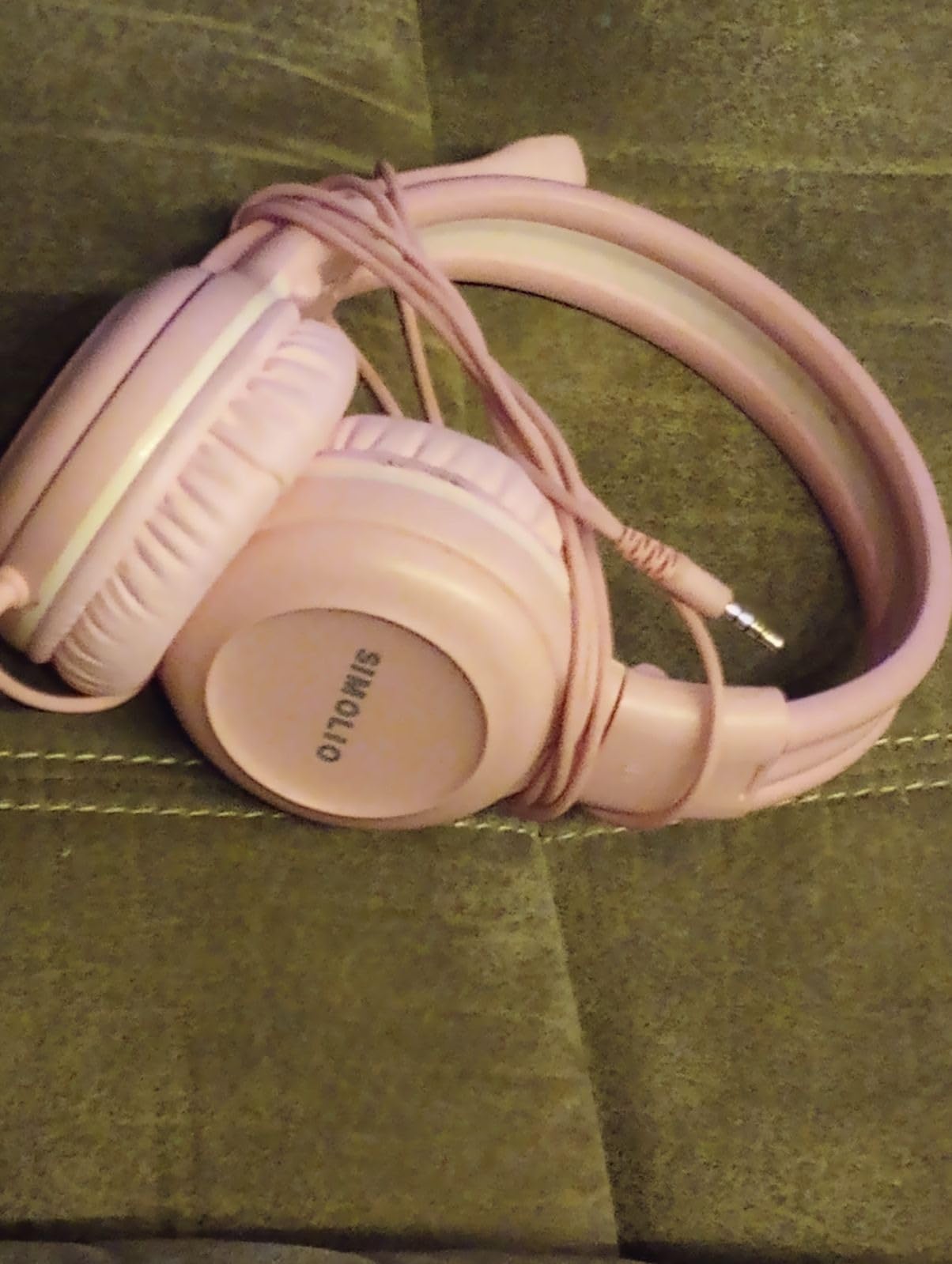 SIMOLIO Kids-Headphones with Microphone for School, 75/85/94 dB Wired Headphones with Boom Mic for iPad, PC, Laptop, Gaming, On Ear Pink Stereo Corded Headsets for Girls, Children, Teens, Students customer photo 2