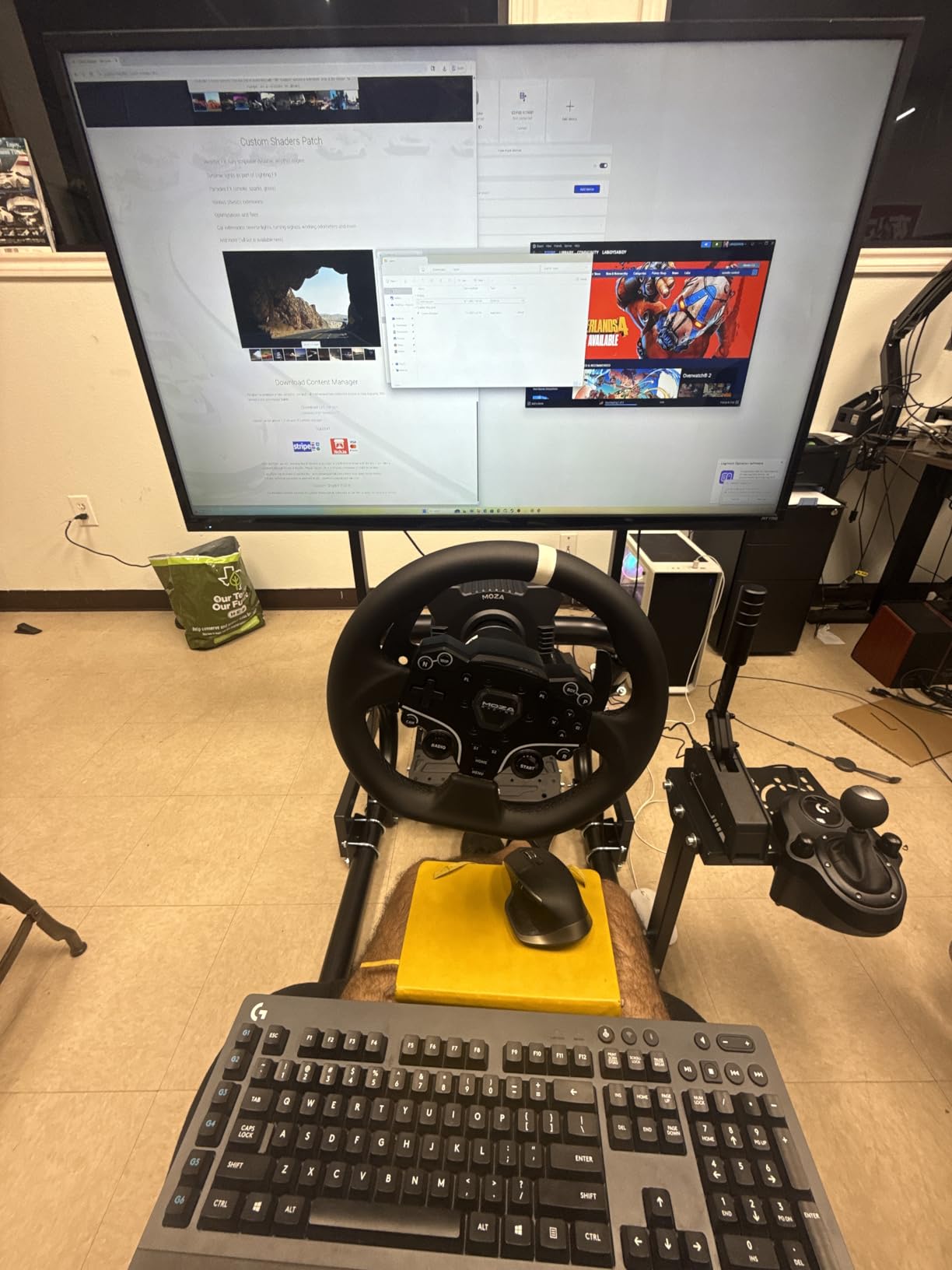 PXN HB S PC Handbrake for Sim Racing (Windows 7/8/10/11) | 16-Bit Hall Sensor, Alloy Construction, Adjustable Force, Stroke & Orientation, Replaceable Spring & Damping, Desk Clamp customer photo 1