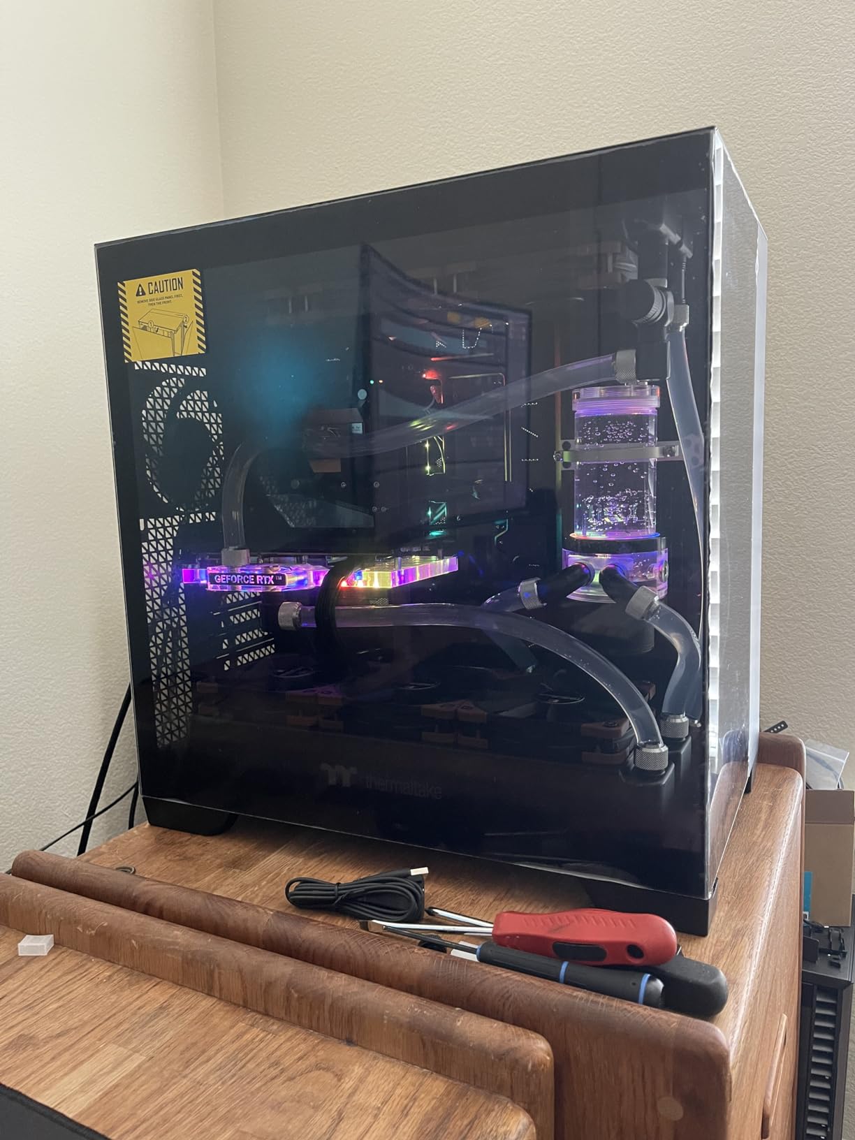 Antec C8 Full-Tower E-ATX PC Case, Dual-Chamber, No Fans, Black | Tempered Glass Front & Side Panels, RTX 40 Series GPU Support, 360mm Radiator, High Airflow, Tool-Free Design, USB Type-C customer photo 1