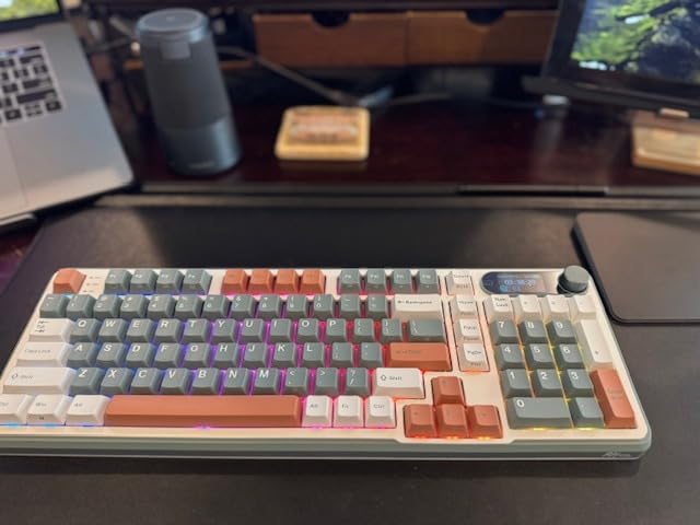 RK ROYAL KLUDGE S98 Mechanical Keyboard w/Smart Display & Knob, Top Mount 96% Wireless Mechanical Keyboard BT/2.4G/USB-C, Hot Swappable, Software Support, Creamy Sounding, 98 Keys customer photo 1