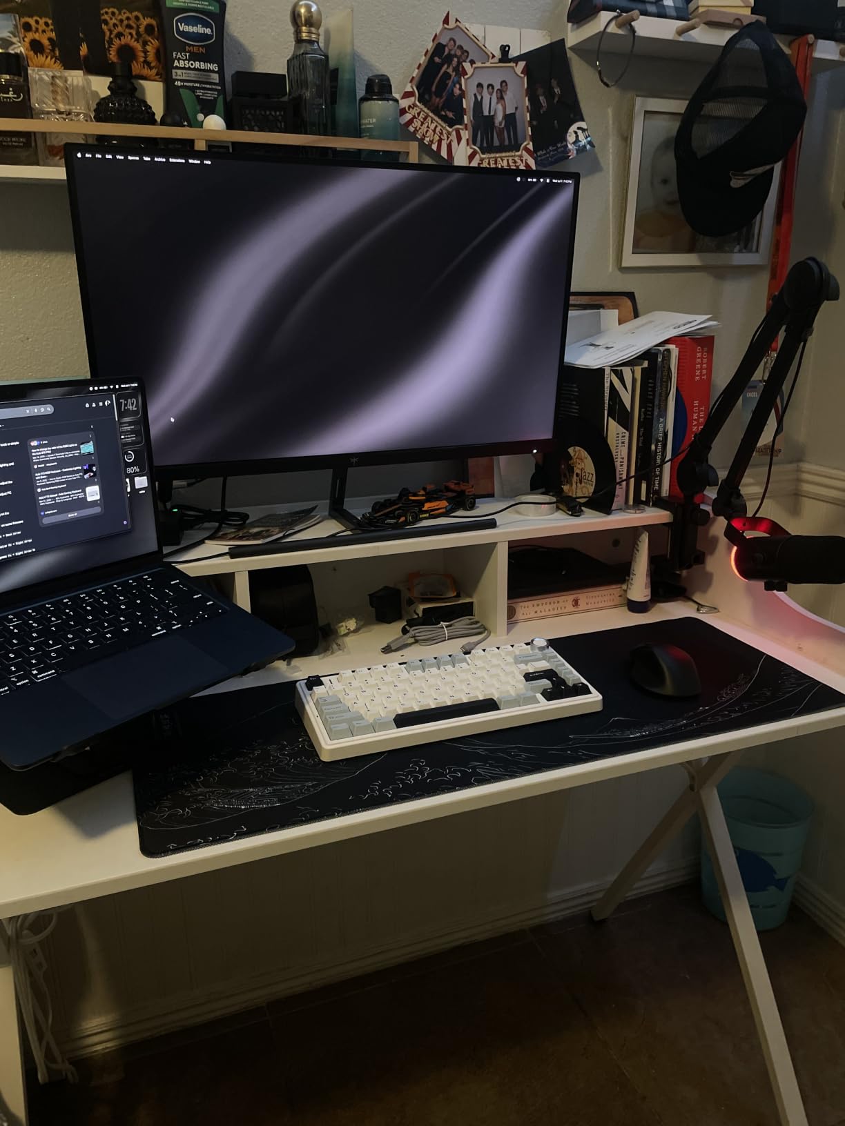 AULA F75 75% Wireless Mechanical Keyboard, Hot Swappable Creamy Keyboard, Pre-lubed Reaper Switches, 2.4GHz/Type-C/BT5.0, RGB Backlit Gaming Keyboards(White & Blue) customer photo 2