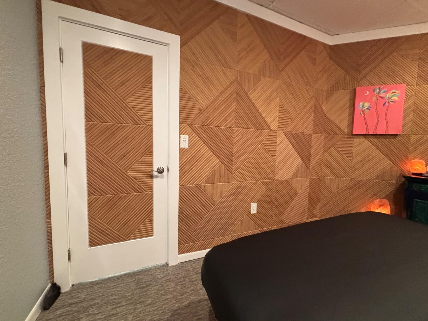 BUBOS 6-Pack Acoustic Panels, Wood Grain Sound Absorbing Panels, 23.6x23.6 customer photo 1