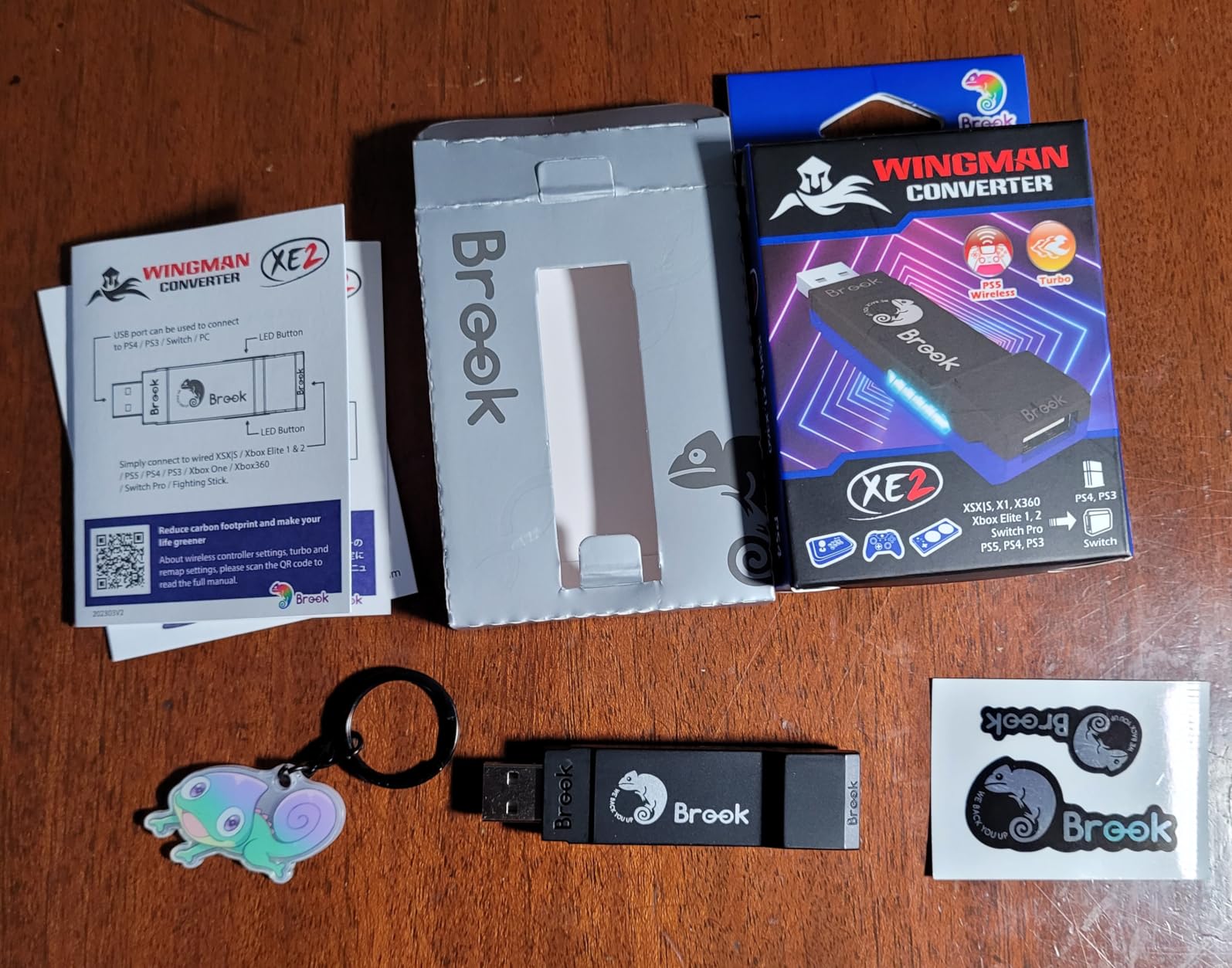 Brook Wingman XE2 Wireless Controller Adapter [Exclusive Version] 2-in-1 Converter for PS5, PS4, Xbox Series, NS, NS 2 & PC Supports Turbo, Remap, Lag-Free Play customer photo 1