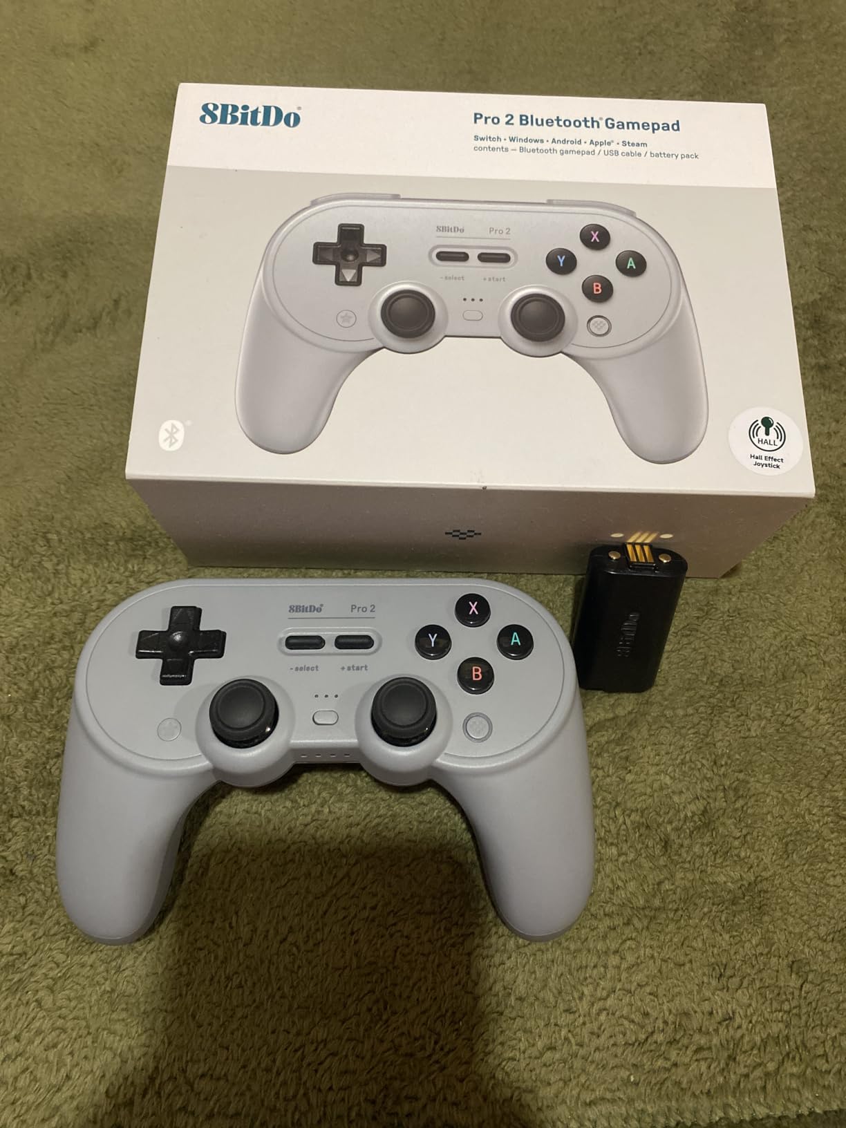 8BitDo Pro 2 Bluetooth Controller for Switch/Switch 2, Hall Effect Joysticks, 2 Pro Back Paddle Buttons, Wireless Gaming Controller for Switch, PC, Android, and Steam Deck & Apple (Gray Edition) customer photo 1