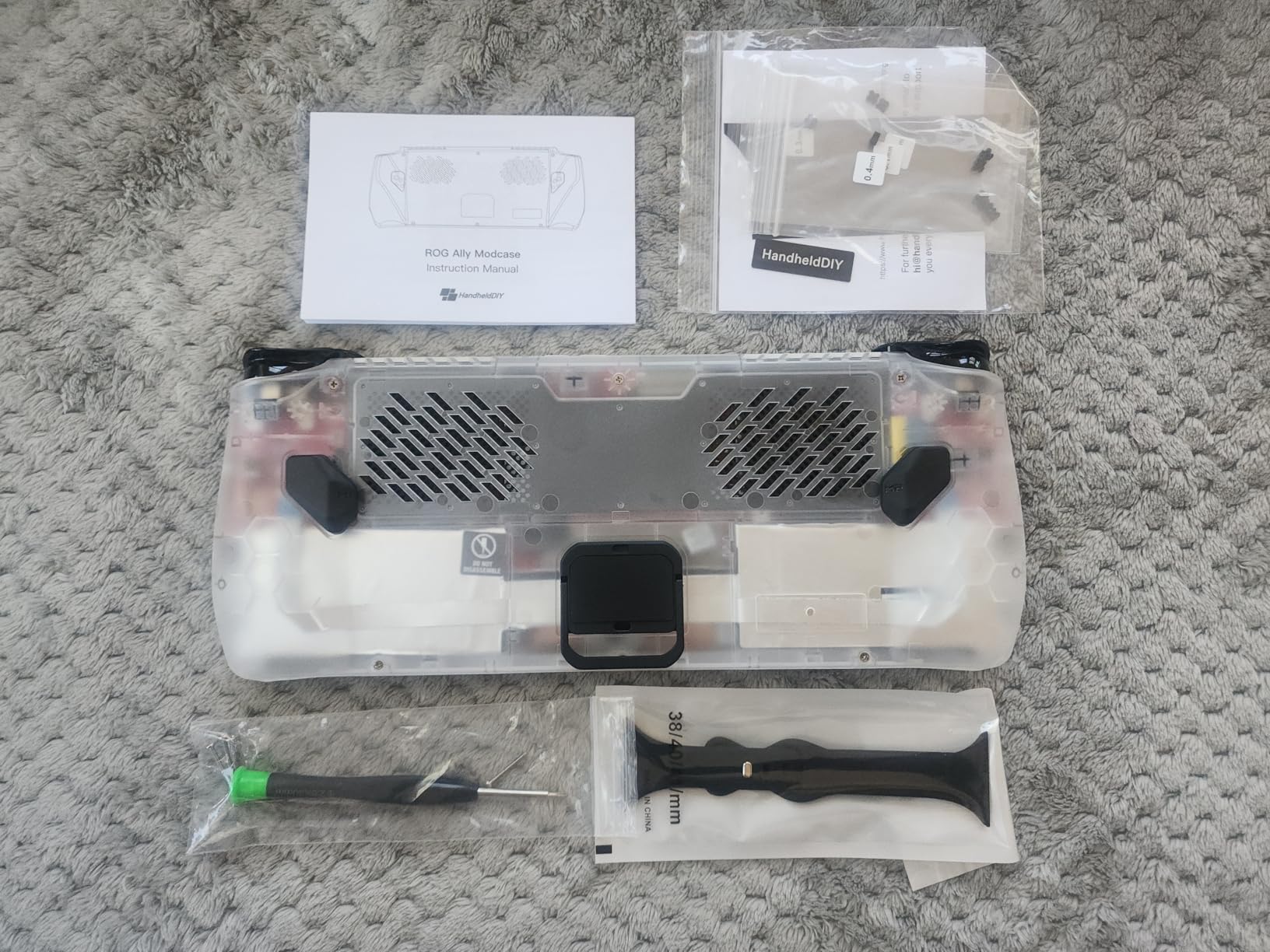 Cooling Modcase for ROG Ally, Back Plate Accessories, Heat Management Shell Case Compatible with ROG Ally, Easy Installation Cover with Foldable Kickstand, and Custom Nameplate (Translucent) customer photo 2