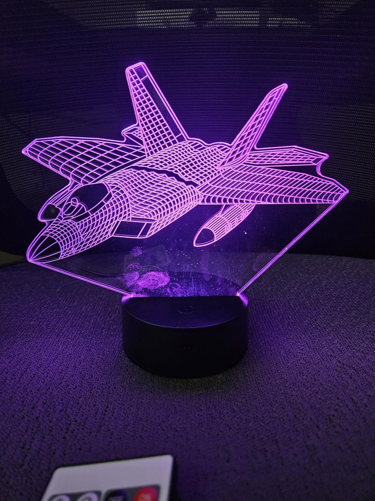 OkiyiD F1 Gifts for Boys Men, Formula 1 Racing Car 3D Illusion Lamp Roadster Night Light for Kids Boys Bedroom Decor, 16 Colors Changing Lighting Lamp with Remote Control customer photo 2