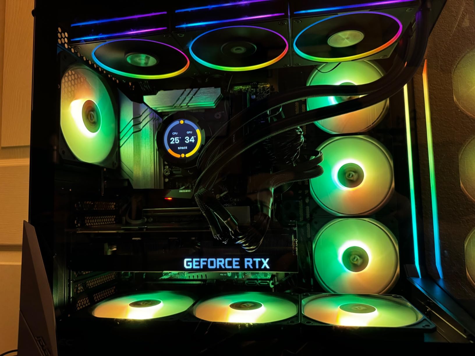 Antec C5 ARGB Mid-Tower ATX PC Case, 7 ARGB PWM Fans, Black | 7 ARGB PWM Fans Included, 270° Seamless Tempered Glass, Dual-Chamber, Back-Connect Motherboard, 360mm Radiator Support customer photo 2