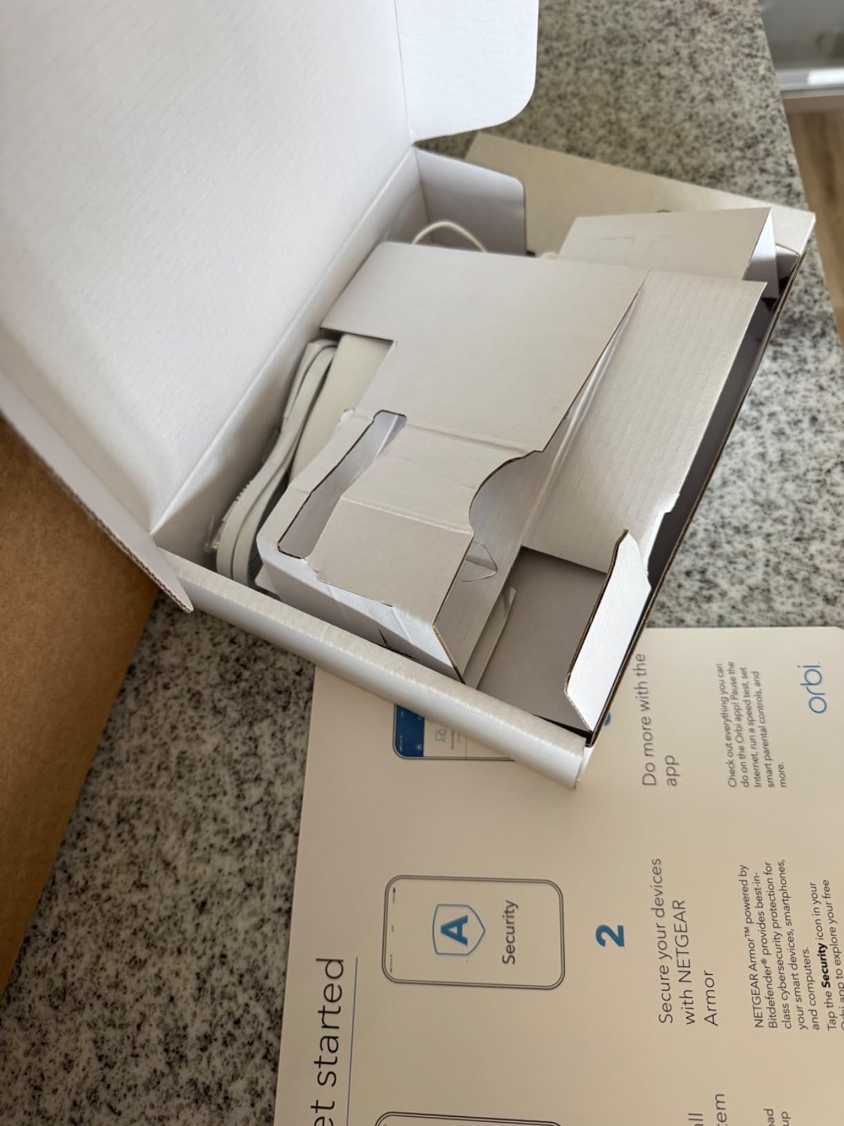 NETGEAR Orbi Whole Home Tri-Band WiFi 6 Mesh Network System (RBK752P) - Router with 1 Satellite Extender, Security Features, Coverage up to 5,000 sq. ft., 75 Devices, AX5200 (Up to 5.2Gbps) customer photo 1