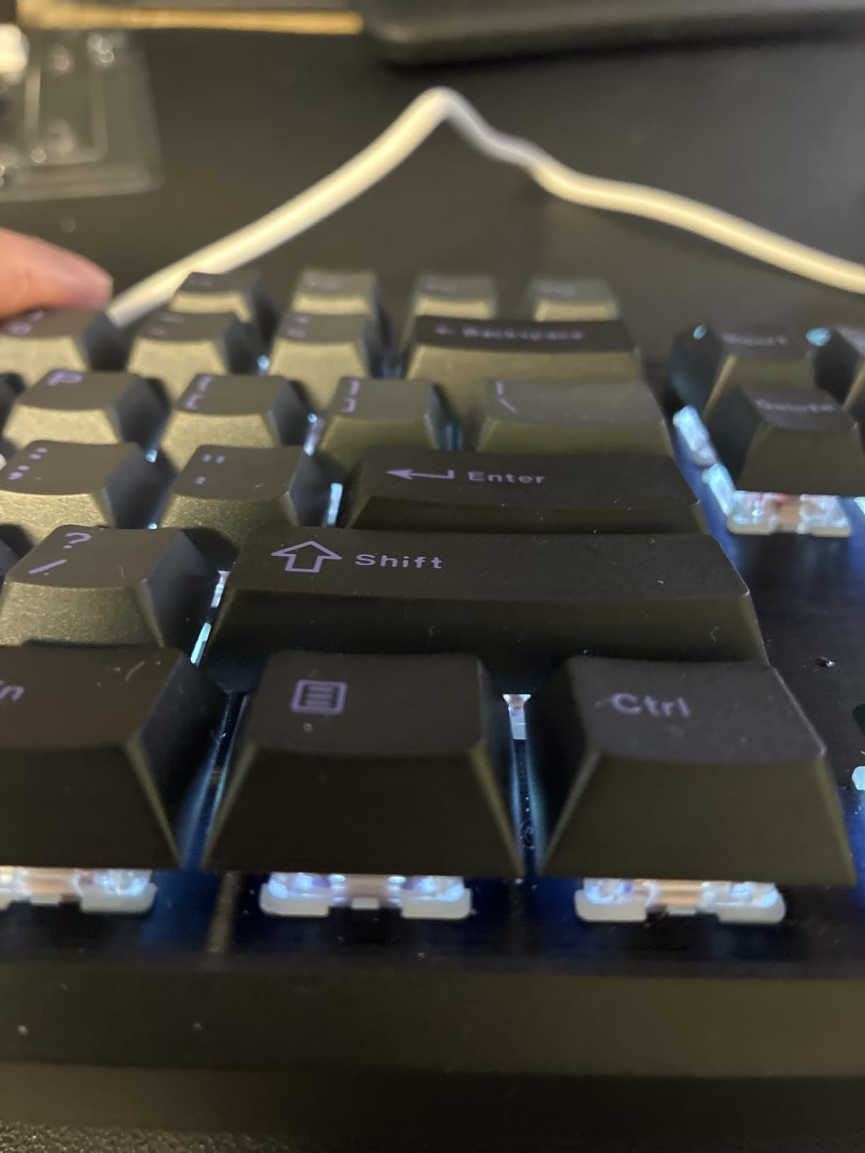 Womier Double Shot PBT Retro Keycaps 138 Keys Cherry MX Key caps | Custom Retro Keycaps Set 138 Keys 60 65 75 100 Percent for 61/64/68/84/87/100/104/108 Mechanical Keyboard, Purple Gray customer photo 1