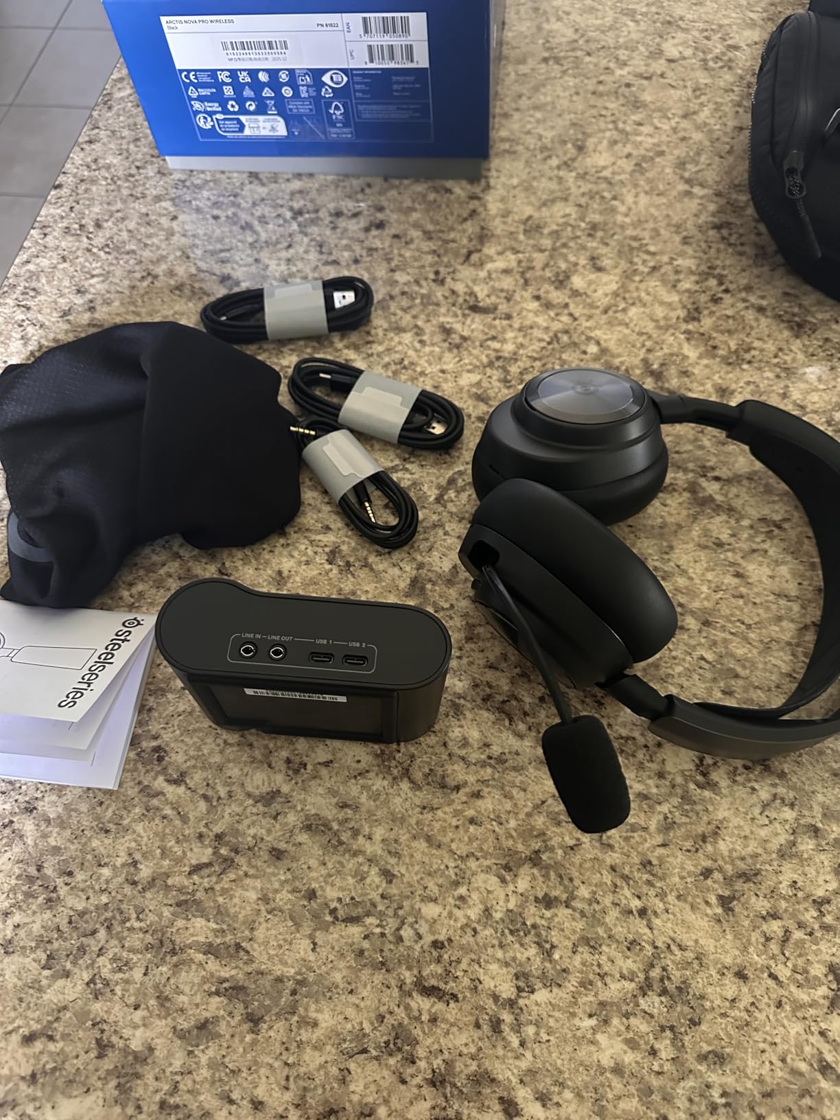 SteelSeries Arctis Nova Pro Wireless Multi-System Gaming Headset - Neodymium Magnetic Drivers - Active Noise Cancellation - Infinity Power System - Gen 2 Mic - PS5, PS4, PC, Switch, Mobile - White customer photo 1