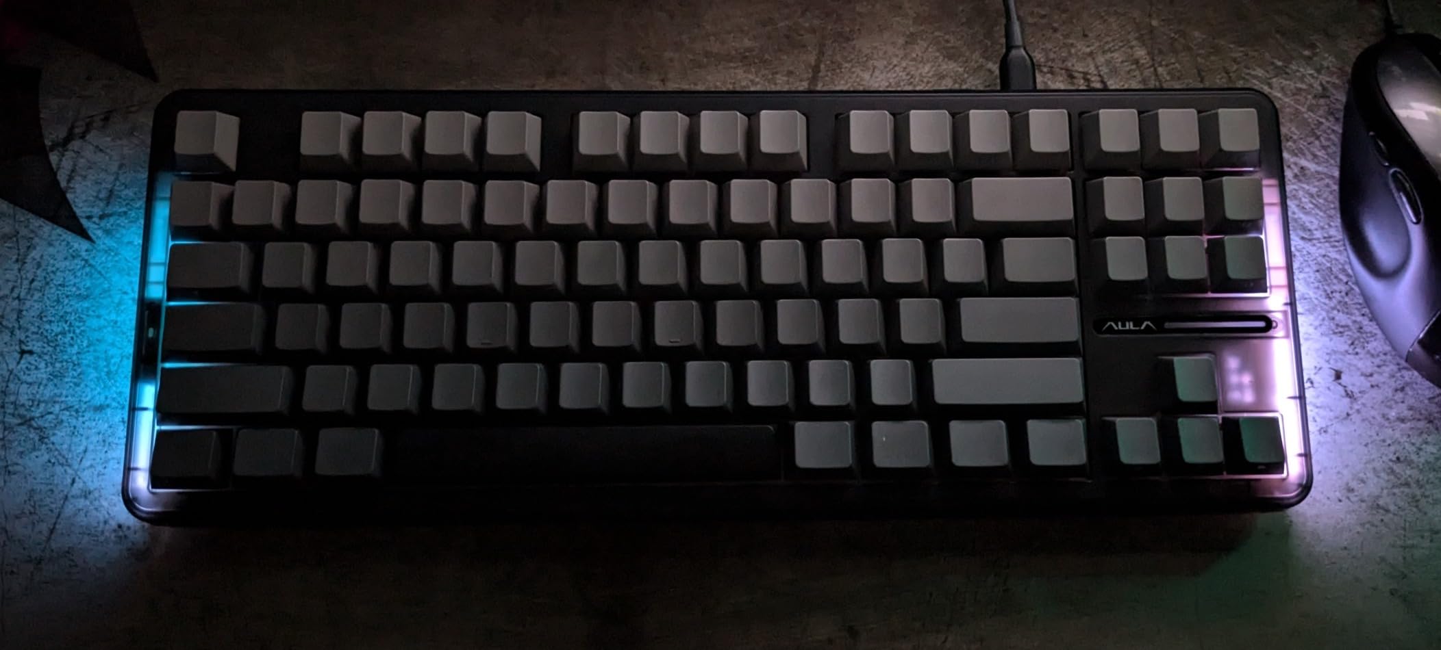 AULA F87 Pro Wireless Mechanical Keyboard,Tri-Mode BT5.0/2.4GHz/USB-C Hot Swappable Custom Keyboard,Pre-lubed Switches,Side Printed PBT Keycaps,75% TKL RGB Backlit Gaming Keyboards customer photo 2