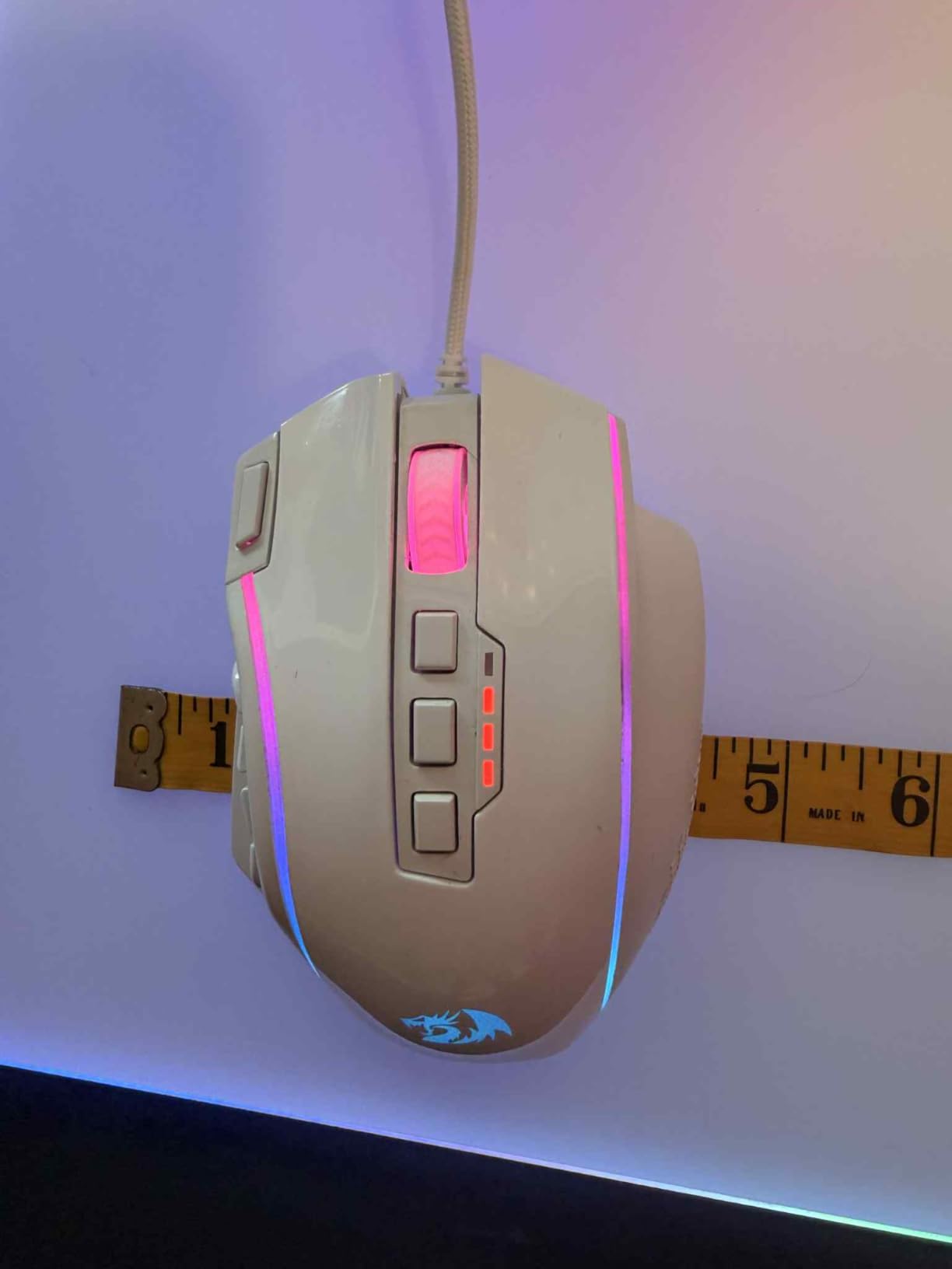 Redragon Gaming Mouse, MMO Mouse Gaming UP 12400 DPI, 19 Macro Programmable Buttons, RGB Mouse with 12 Side Buttons, 8 * 2.4g Weight Tuning for PC Laptop MOBA FPS, M901K, Black customer photo 1