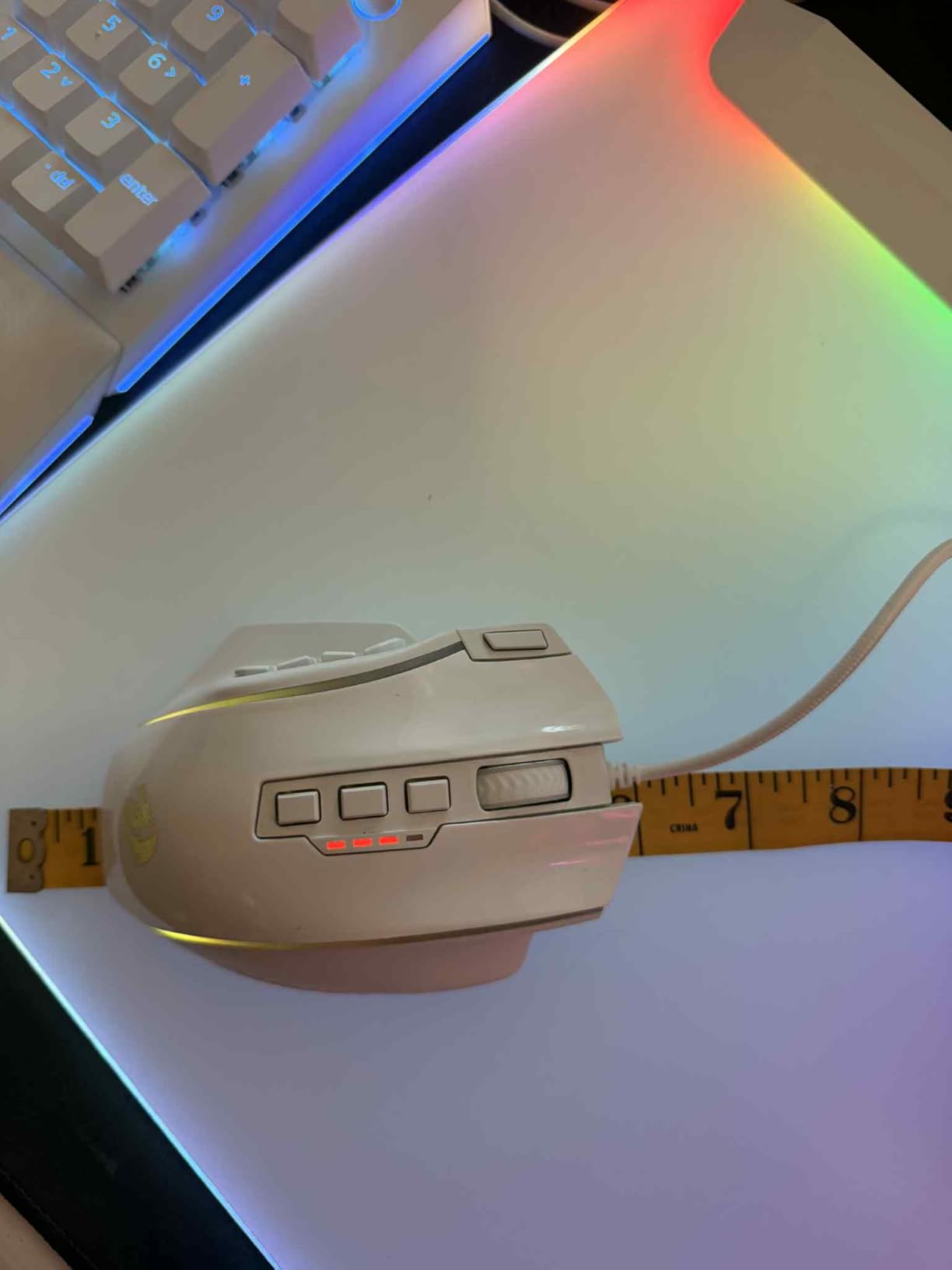 Redragon Gaming Mouse, MMO Mouse Gaming UP 12400 DPI, 19 Macro Programmable Buttons, RGB Mouse with 12 Side Buttons, 8 * 2.4g Weight Tuning for PC Laptop MOBA FPS, M901K, Black customer photo 2