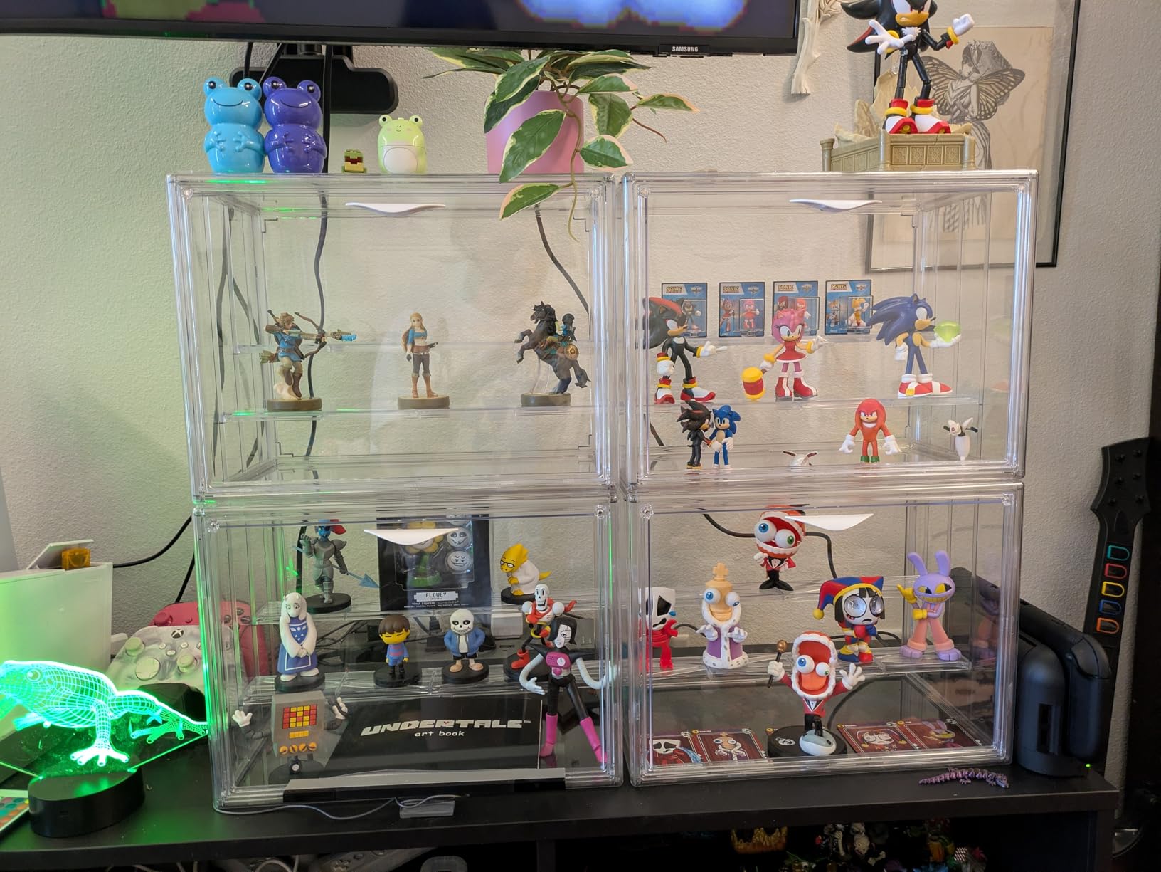 3 Layer Acrylic Display Case Stackable Clear Box for Collectibles,2 Pack | Removable Adjustable Partitions & Magnetic Door,Interlocking Stable Design,Dustproof Cover for Figurine Storage customer photo 1
