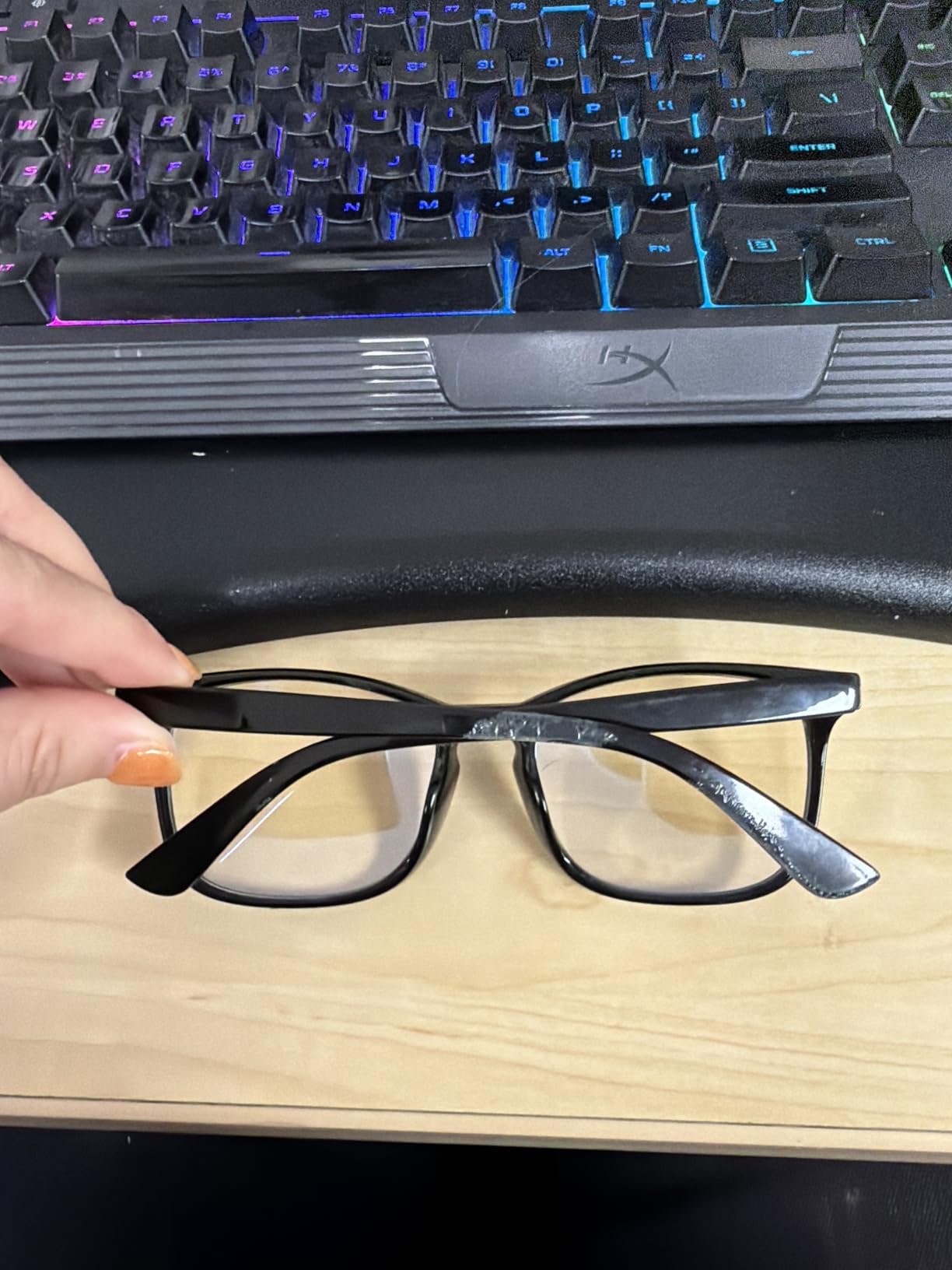 livho High Tech Blue Light Blocking Gaming Glasses | Computer Glasses, Advanced Blue Light Blocking, Screen Fatigue Protection, UV Protection, Black customer photo 2