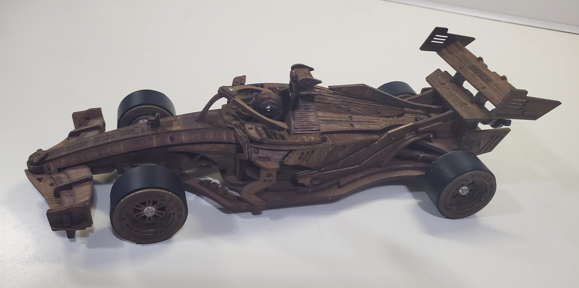 ROKR 3D Wooden Puzzle 1:18 Scale Formula Racing Cars, Wind up Toys Model Car Kits for Adults to Build, Ideal Hobby Gift for Boys and Men Desk Decor Display customer photo 2
