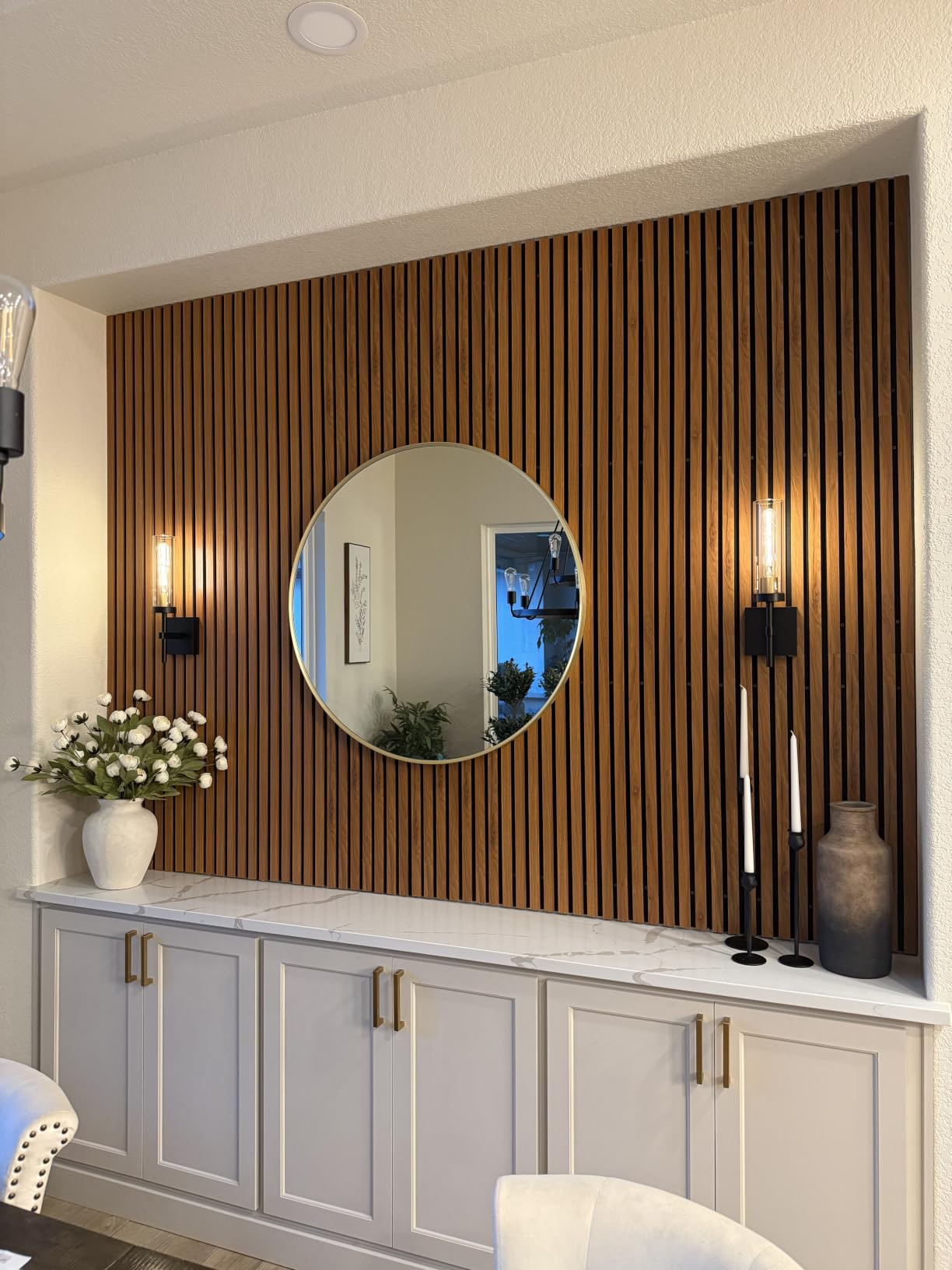 NeatiEase Wood Slat Wall Panels, 4-Piece 96