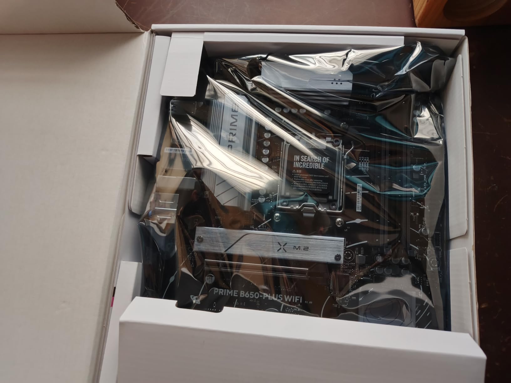 ASUS Prime B650-PLUS WiFi AMD B650 AM5 Ryzen Desktop 9000 8000 & 7000 ATX Motherboard, DDR5, PCIe 5.0 M.2, 2.5Gb LAN, WiFi 6E, HDMI, SATA 6 Gbps, USB Type-C, BIOS Flashback, Thunderbolt 4 Header customer photo 1
