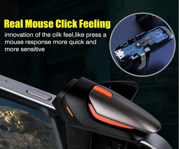 Mikirini 13 in 1 PUBG Mobile Phone Triggers, Max Phone Thickness 18mm, Controller for PUBG/Call of Duty/Free Fire/Fortnite, iPhones & Android customer photo 1