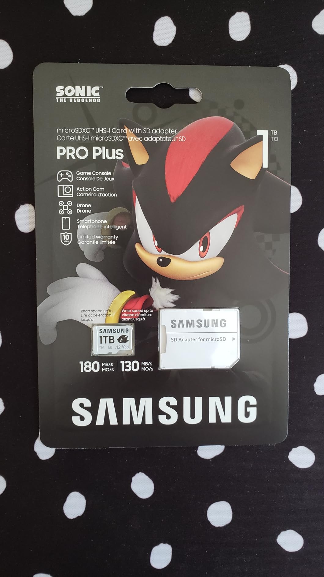 Samsung PRO Plus Sonic The Hedgehog 256GB microSDXC+Adapter, Up to 180MB/s | Full HD & 4K UHD, UHS-I, C10, U3, V30, A2 microSD for Nintendo Switch, Steam Deck, GoPRO, DJI Drone, Tablets customer photo 2