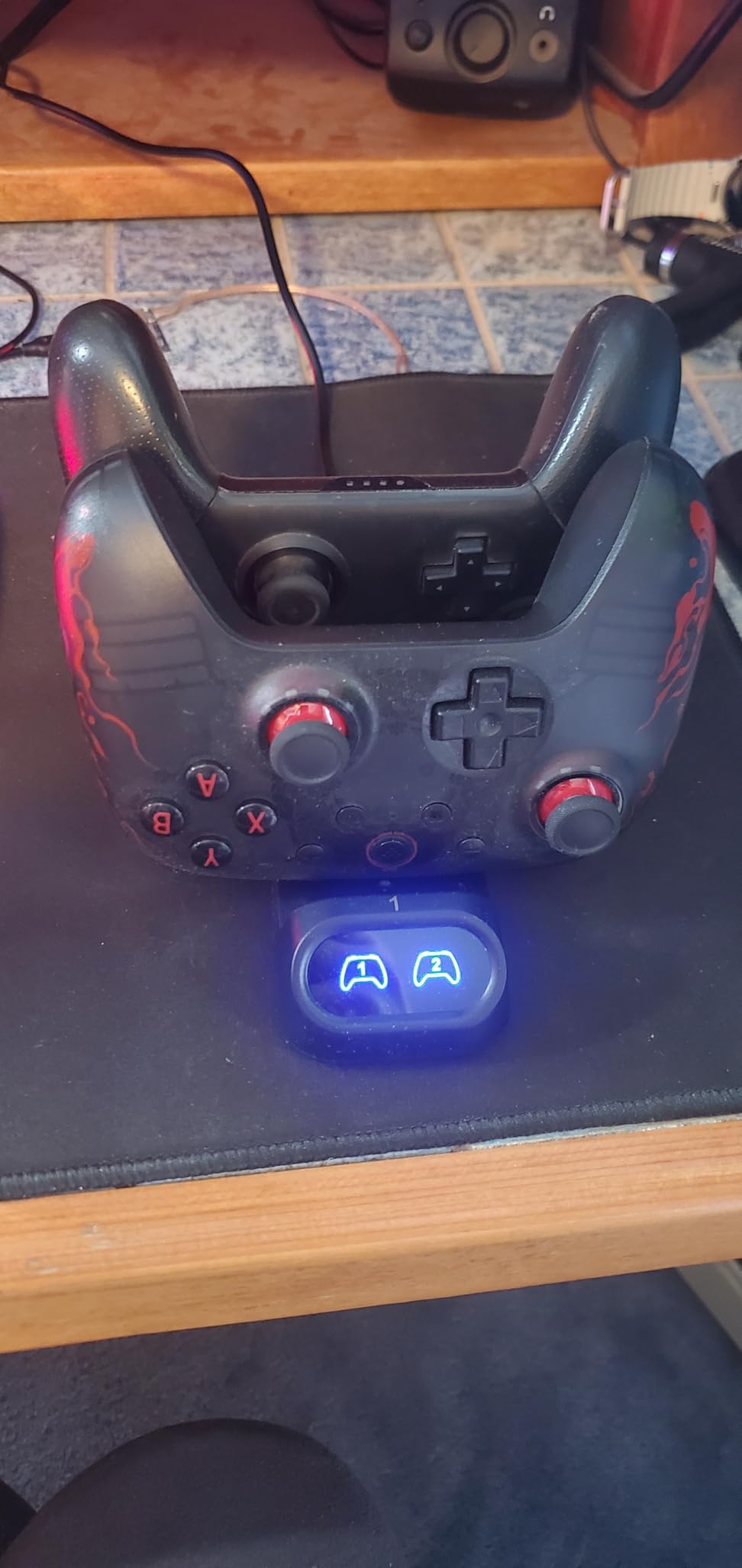 Switch 2 Pro Controller Charger Dock, Dual USB-C Charging Station for Switch Pro Controller, Compatible with PS5, Xbox Series X|S and Elite Series 2, LED Indicators, USB-C Adapters Included customer photo 1