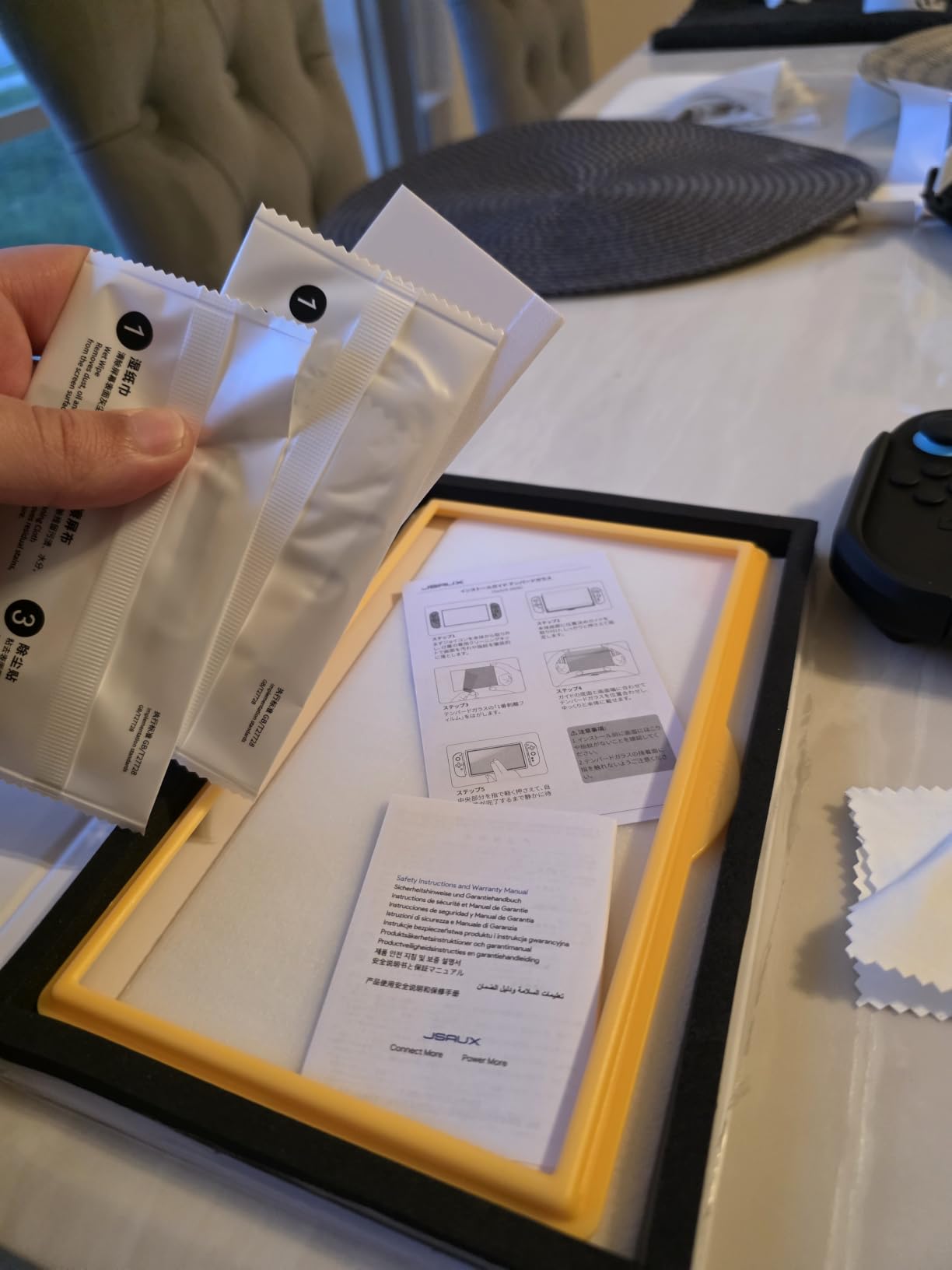 3-Pack Ultra HD Screen Protector for Nintendo Switch 2 | with Guide Frame, Easy to Install, 99.99% Clarity, Full-Screen Coverage, 9H Glass, Anti-Fingerprint, Scratch Resistant customer photo 1