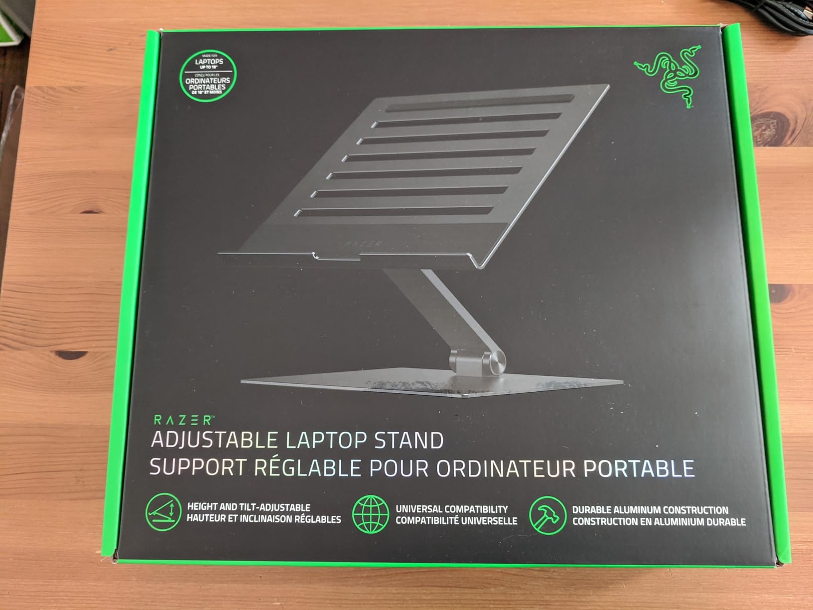 Razer Adjustable Laptop Stand, Supports Phones/Tablets up to 18