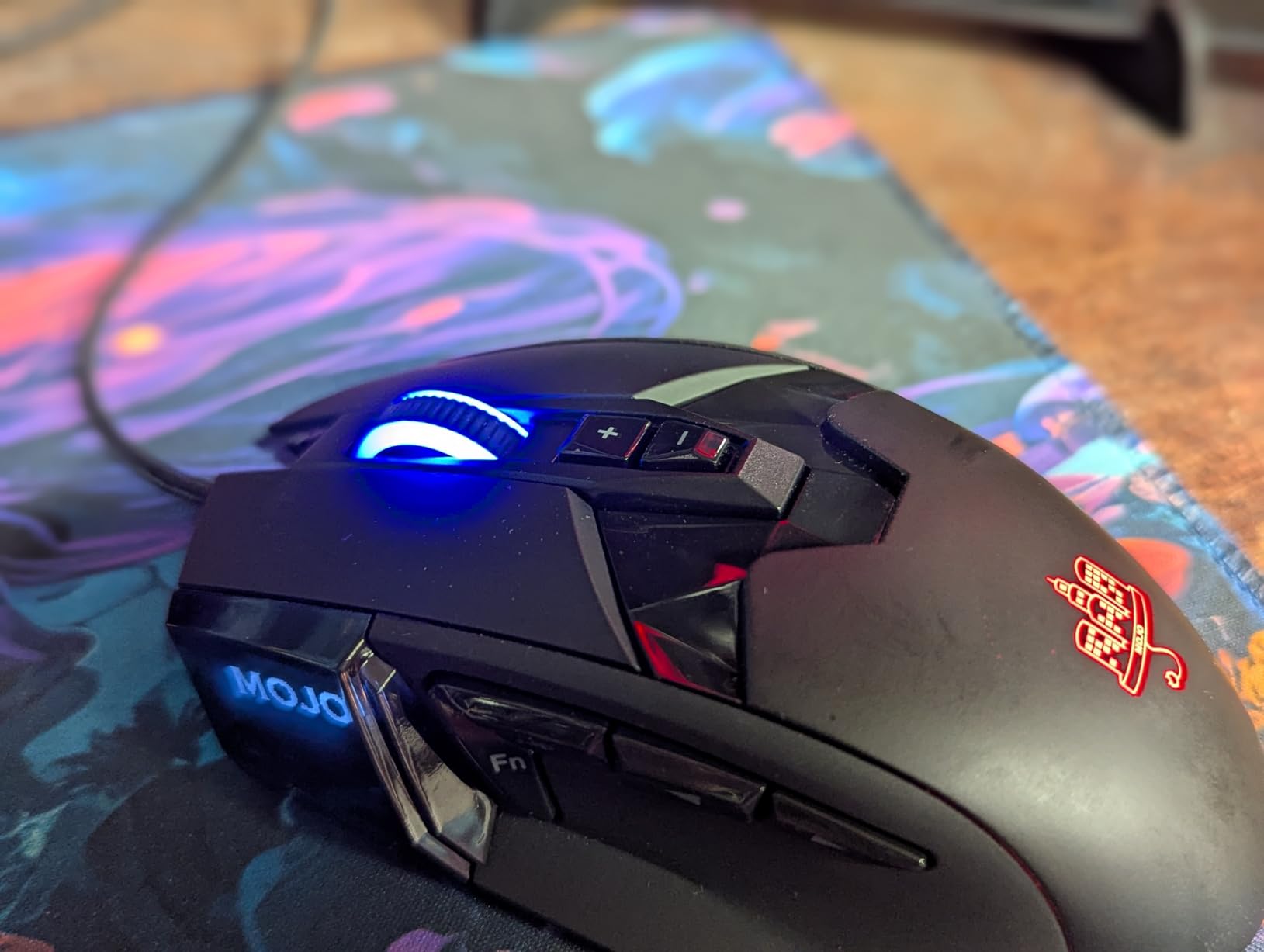 MOJO Pro Performance Silent Gaming Mouse - Wired Mouse with 9 Programmable Buttons Including Sniper Key, 12000 DPI, 1000 Hz, Custom Profiles customer photo 1