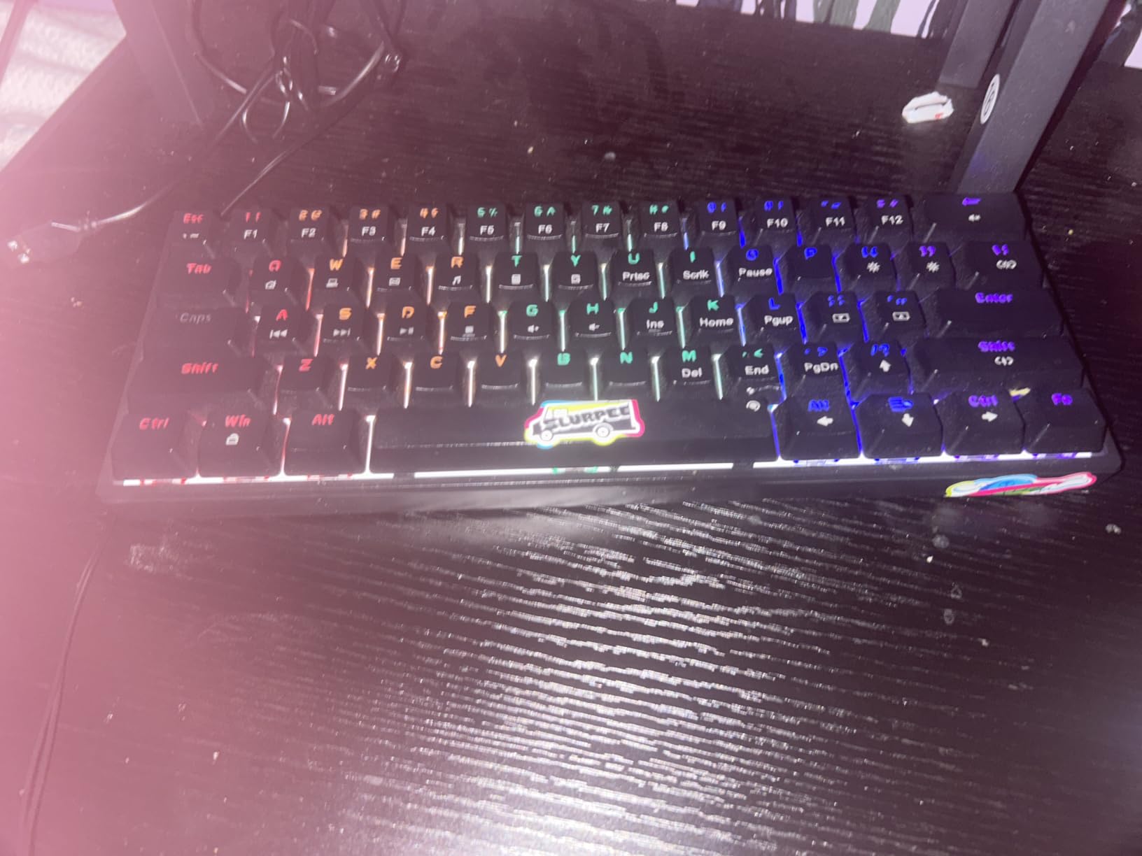 Newmen GM611 Mechanical Keyboard, LED Backlit Wired Gaming Keyboard RedSwitch | Compact Portable, Mini 61 Keys, LED Backlit, 60 Percent Mechanical Keyboard, Black Keycaps, Windows Laptop PC, Linear Red Switches customer photo 2