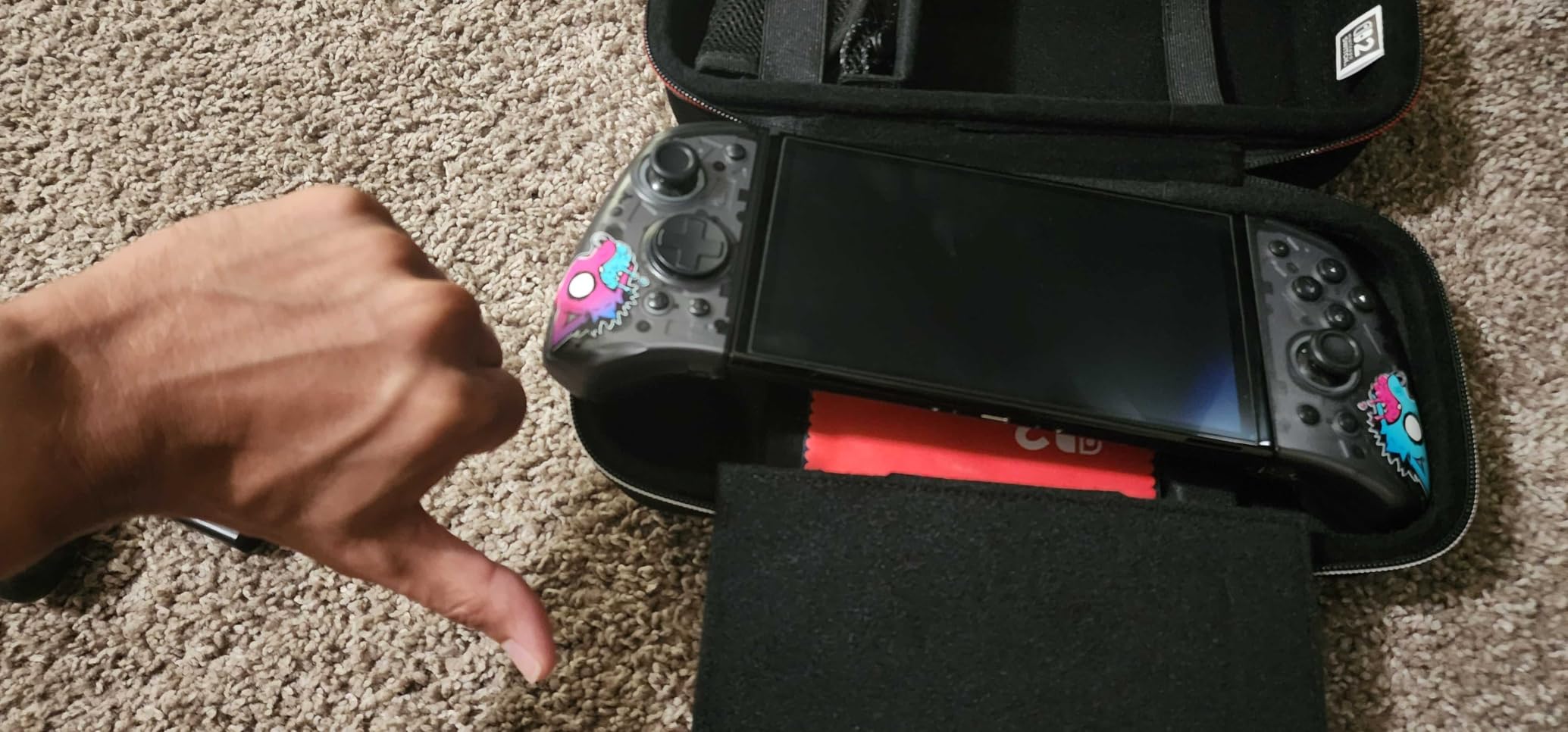 R.D.S. INDUSTRIES, INC. - Game Traveler Deluxe Licensed Travel Case for Nintendo Switch, Nintendo Switch 2, OLED, Black Medium (NS230) customer photo 2