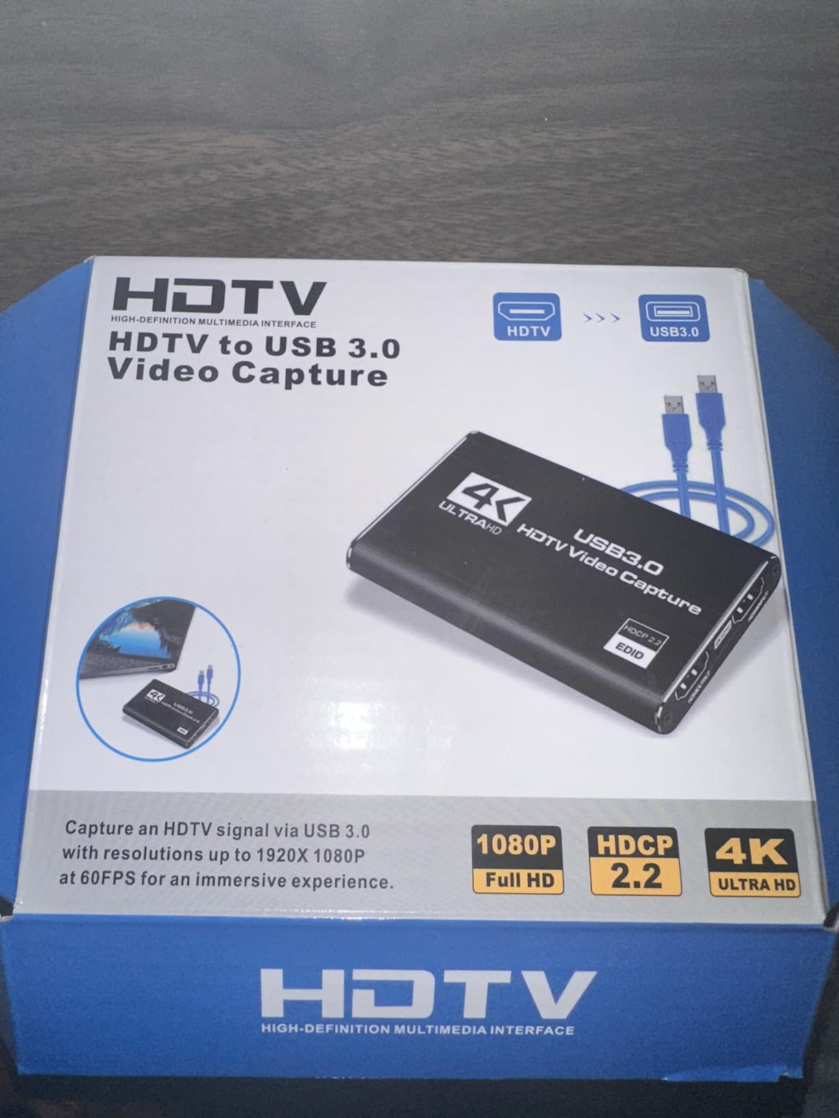 Newhope USB 3.0 HDMI Capture Card, 1080P 60FPS Capture with 4K Pass-Through | 2K 30FPS/1080P 60FPS capture and streaming with low-latency 4K pass-through for PS4, PS5, Switch 2, Xbox, PC, Mac and camera. customer photo 1