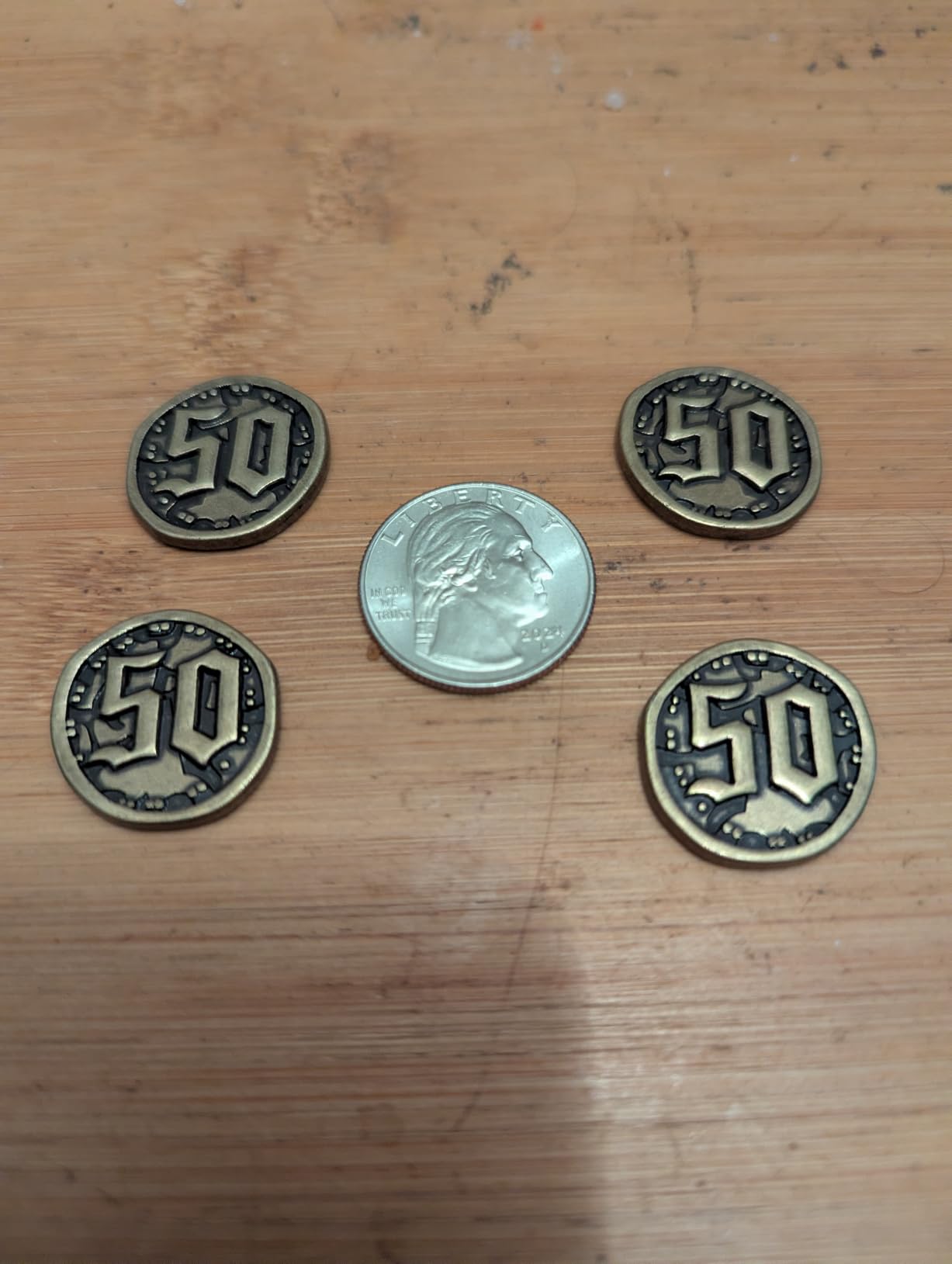 Metal Coins for Board Games, 50 PCS Mixed Set, Game Coins for RPG Tabletop customer photo 2