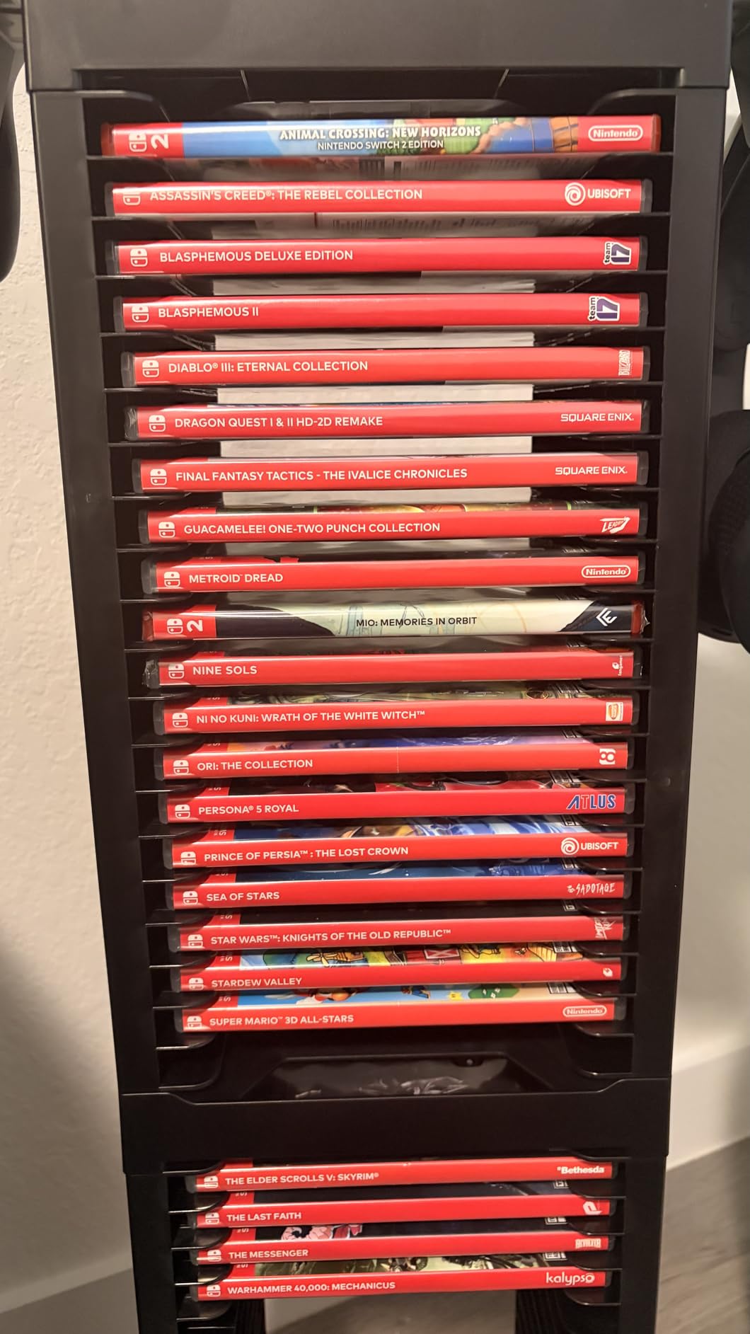 Video Game Disc Rack Tower Storage Holder Stand Universal for PS5/PS4/XBOX One/Series/NS Game, Game Organizer Shelf Display Stand for Wall Mount/Desk/Floor with Controller Holder customer photo 1