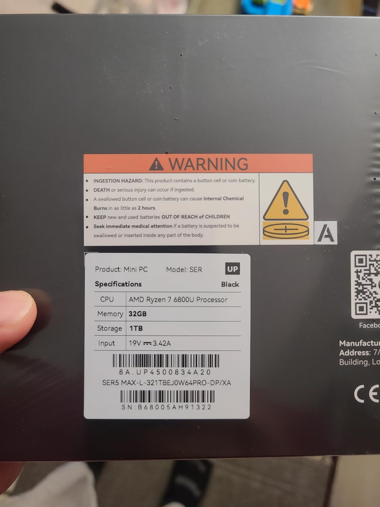 Beelink SER5 MAX Mini PC, AMD Ryzen 7 7735HS (8C/16T, up to 4.75 GHz), Mini Computer 24GB LPDDR5 RAM 500GB SSD Graphics 12 core 2200 MHz, Support 4K Triple Display/HDMI+DP+Type-C/Wifi6/BT5.4/USB3.2 customer photo 1