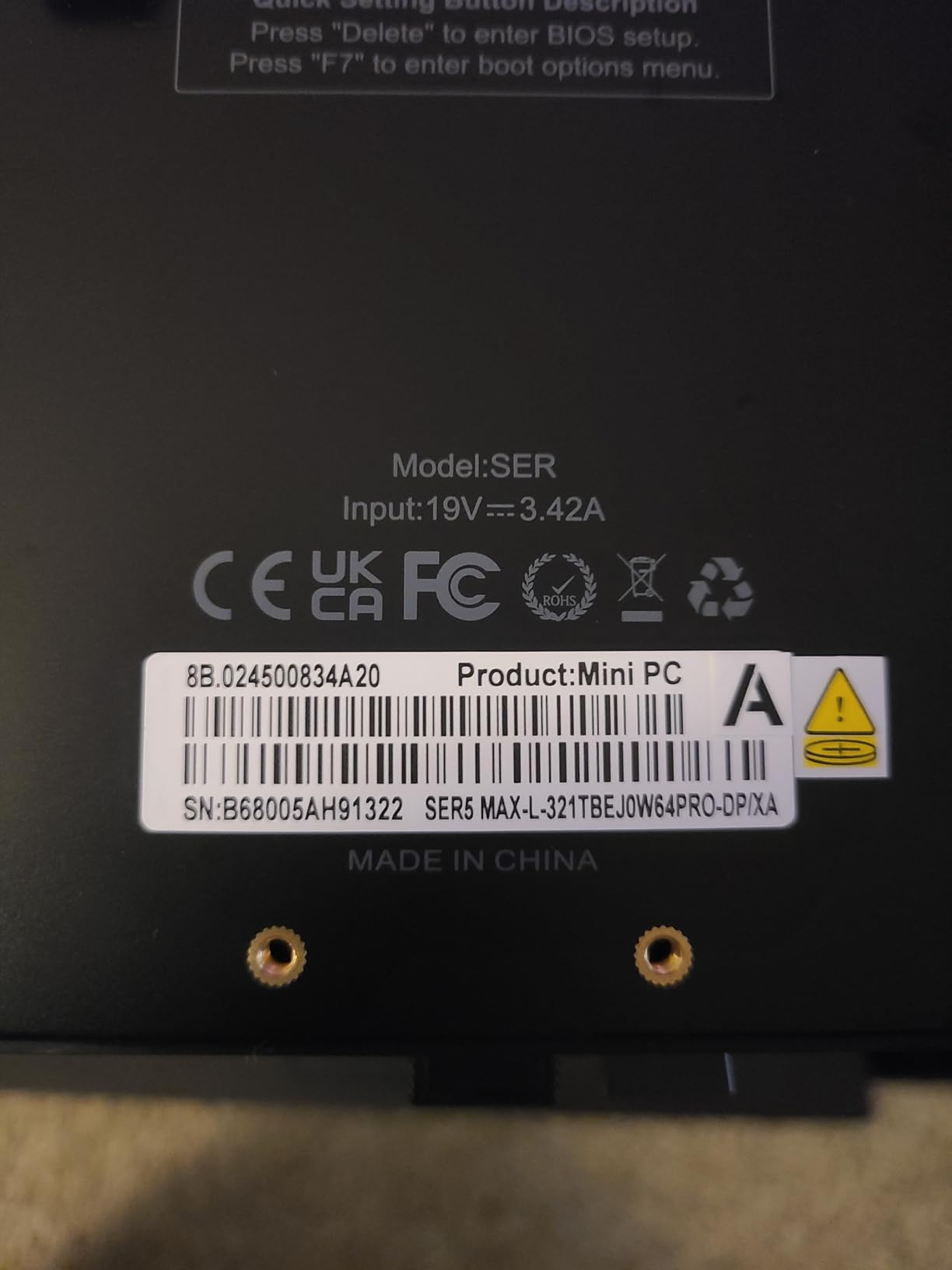Beelink SER5 MAX Mini PC, AMD Ryzen 7 7735HS (8C/16T, up to 4.75 GHz), Mini Computer 24GB LPDDR5 RAM 500GB SSD Graphics 12 core 2200 MHz, Support 4K Triple Display/HDMI+DP+Type-C/Wifi6/BT5.4/USB3.2 customer photo 2