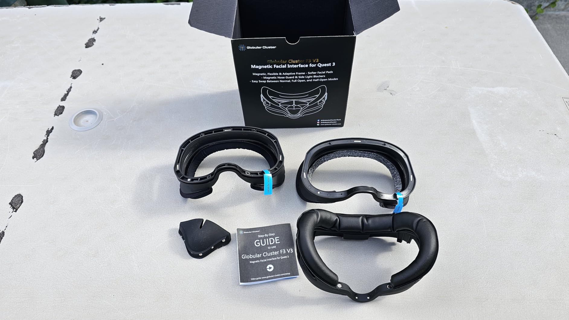 Globular Cluster F3 V3 Magnetic Facial Interface for Quest 3 | Flexible and Adaptive Frame with Multi-Material Pads, Not Compatible with Quest 3S or Official Charging Dock customer photo 2