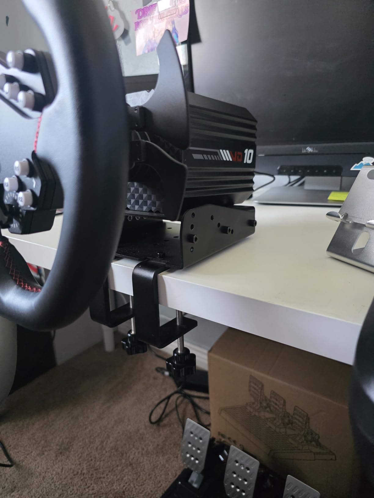 PXN Z9 Gaming Racing Wheel Desk Mount Adjustable Angle | Alloy Material for VD4/VD6/VD10/V99/V12, MOZA R5/R9/R16/R21, Logitech G25/G27/G29/G923, Fanatec CSL DD1 DD2 customer photo 2