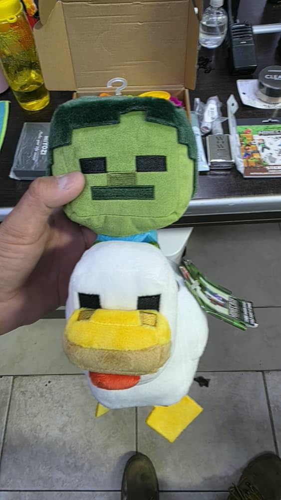 Mattel Minecraft Plush Zombie Chicken Jockey Toy, 8-inch Soft Doll customer photo 2