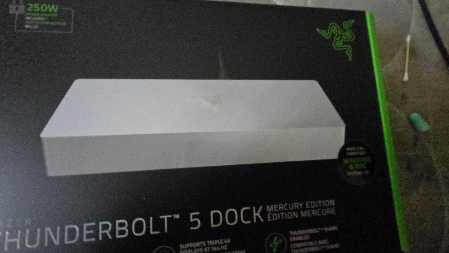 Razer Thunderbolt 5 Dock Chroma, 11 Ports + M.2 SSD Slot, Black | 120Gbps Transfer Speeds, 3x 4K Displays at 144 Hz on Thunderbolt 5/4 Laptops, 140W PD Charging, Active Cooling, TB Share customer photo 1
