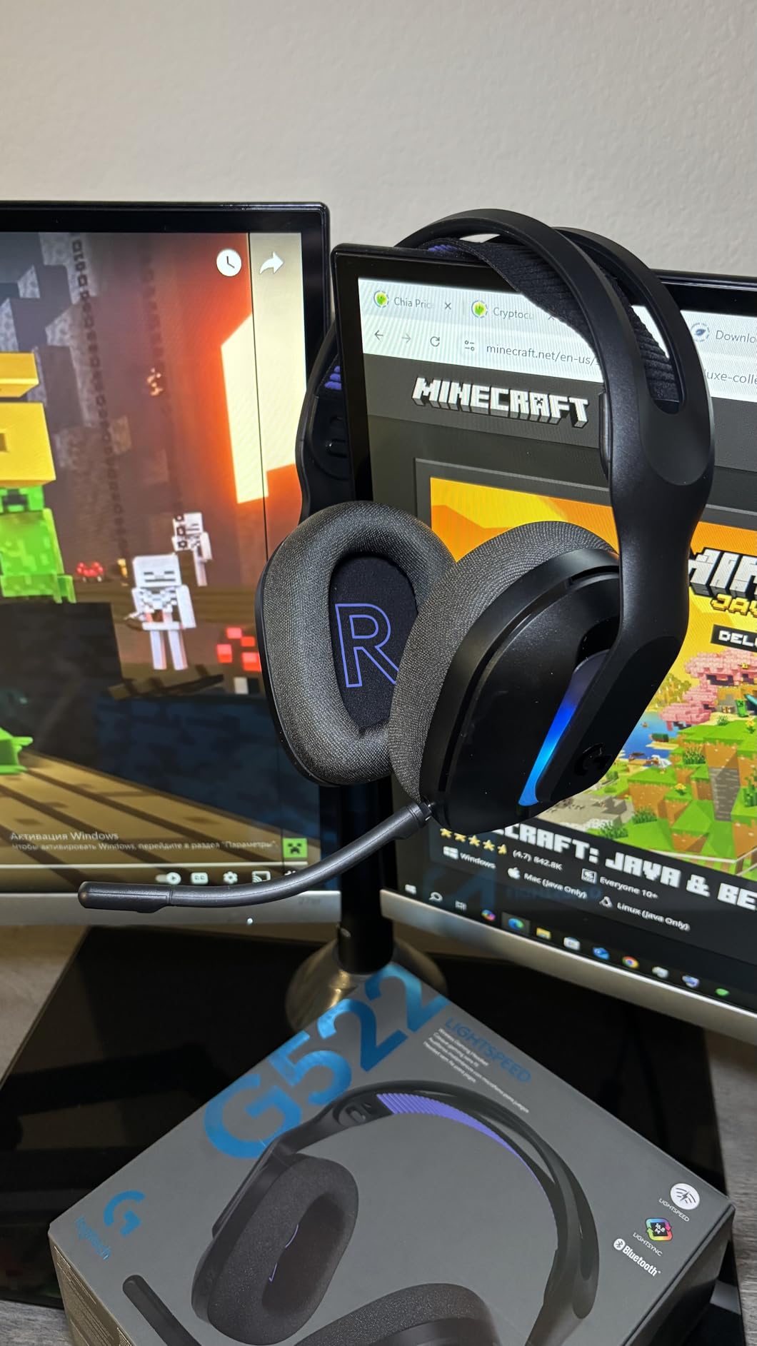 Logitech G522 Lightspeed Wireless Gaming Headset, Full-Band Mic, Advanced Audio, Tri-Connect (Lightspeed, Bluetooth, USB A to C), LIGHTSYNC RGB, for PC & Nintendo Switch/Switch 2 - Black customer photo 2