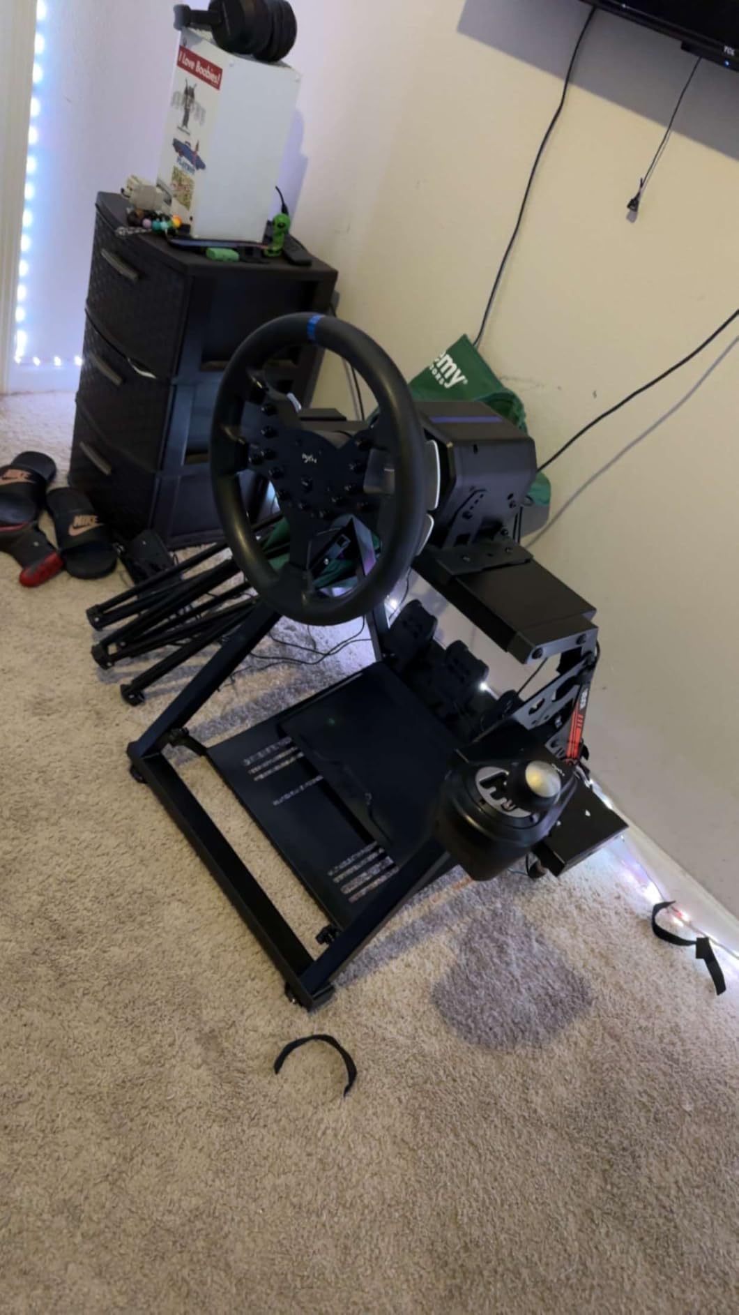 VEVOR Racing Wheel Stand, Adjustable & Foldable Simulator Stand for Logitech G923 G920 G29 G27, Thrustmaster T300RS TX F458 T500RS T3PA-PRO(F1/GT) Gaming Cockpit,Pedals Simulator NOT Included,Compact customer photo 1